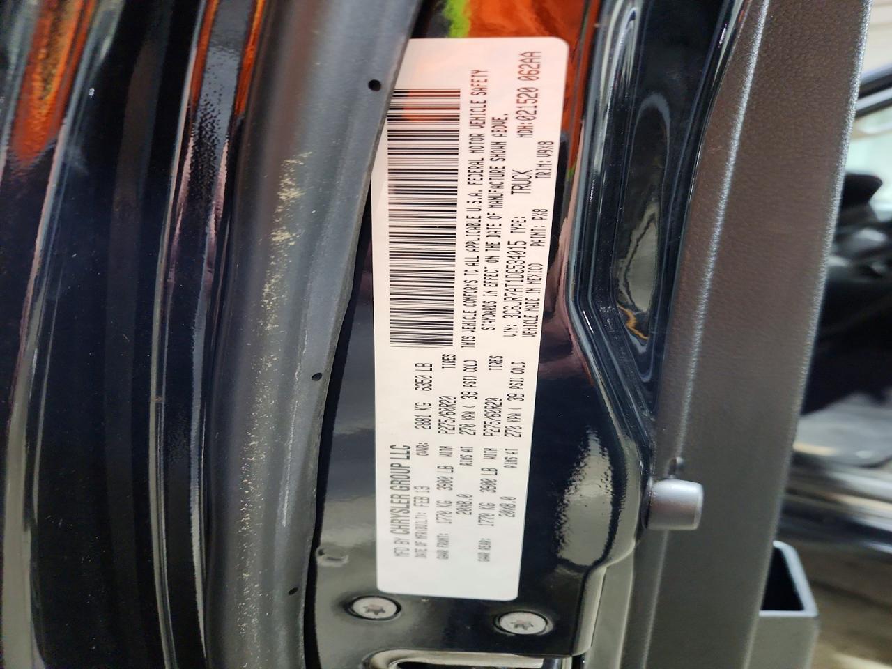 2013 Ram 1500 St Black vin: 3C6JR7AT1DG534015