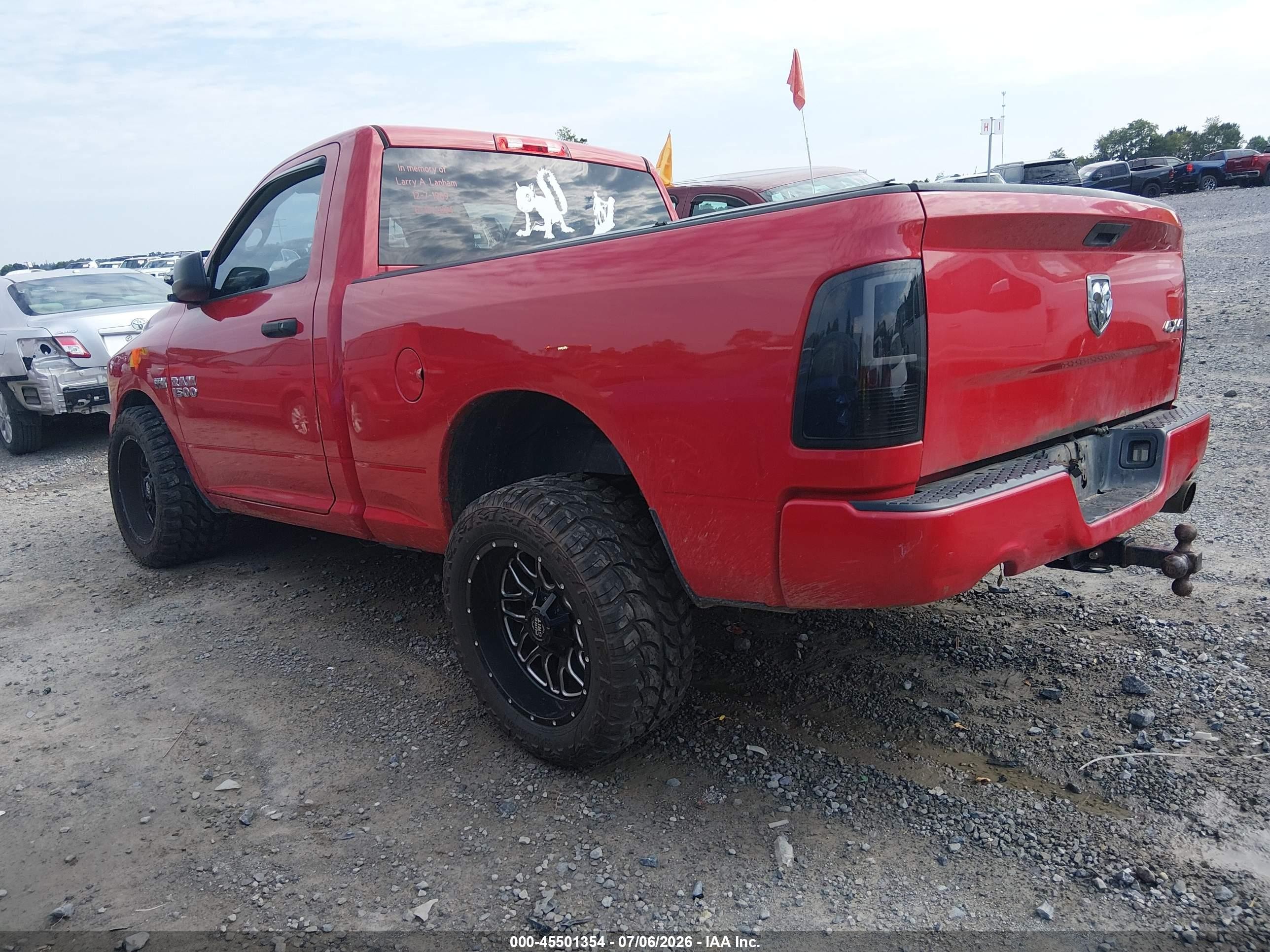 2013 Ram 1500 Express Red vin: 3C6JR7AT2DG505378