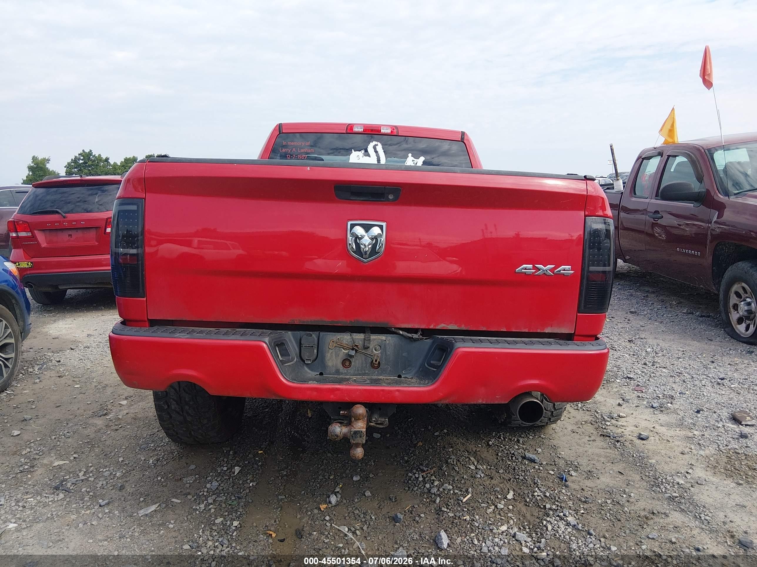 2013 Ram 1500 Express Red vin: 3C6JR7AT2DG505378