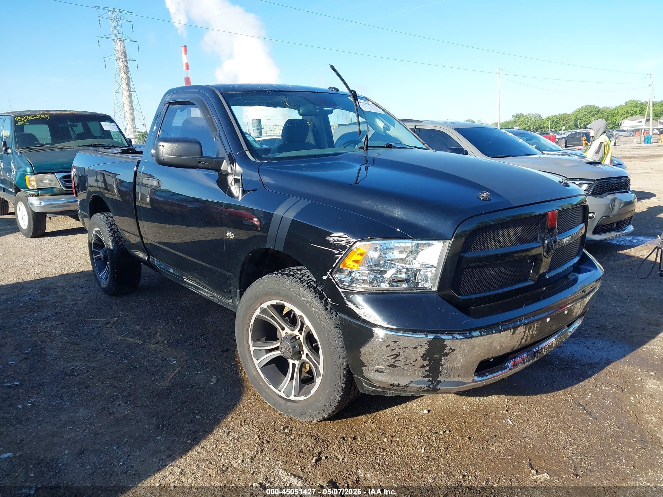 2014 Ram 1500 Express Black vin: 3C6JR7AT2EG163819