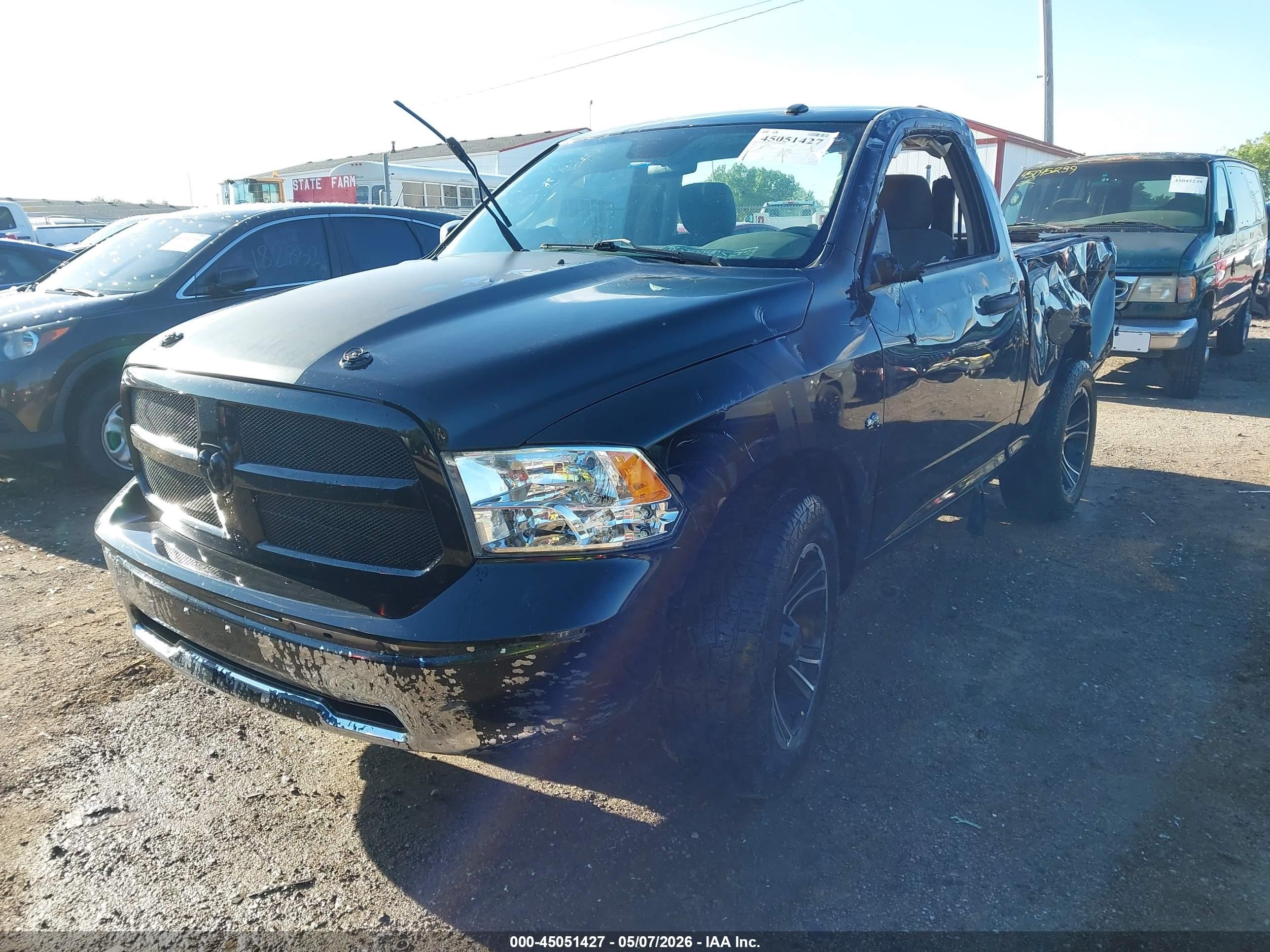2014 Ram 1500 Express Black vin: 3C6JR7AT2EG163819