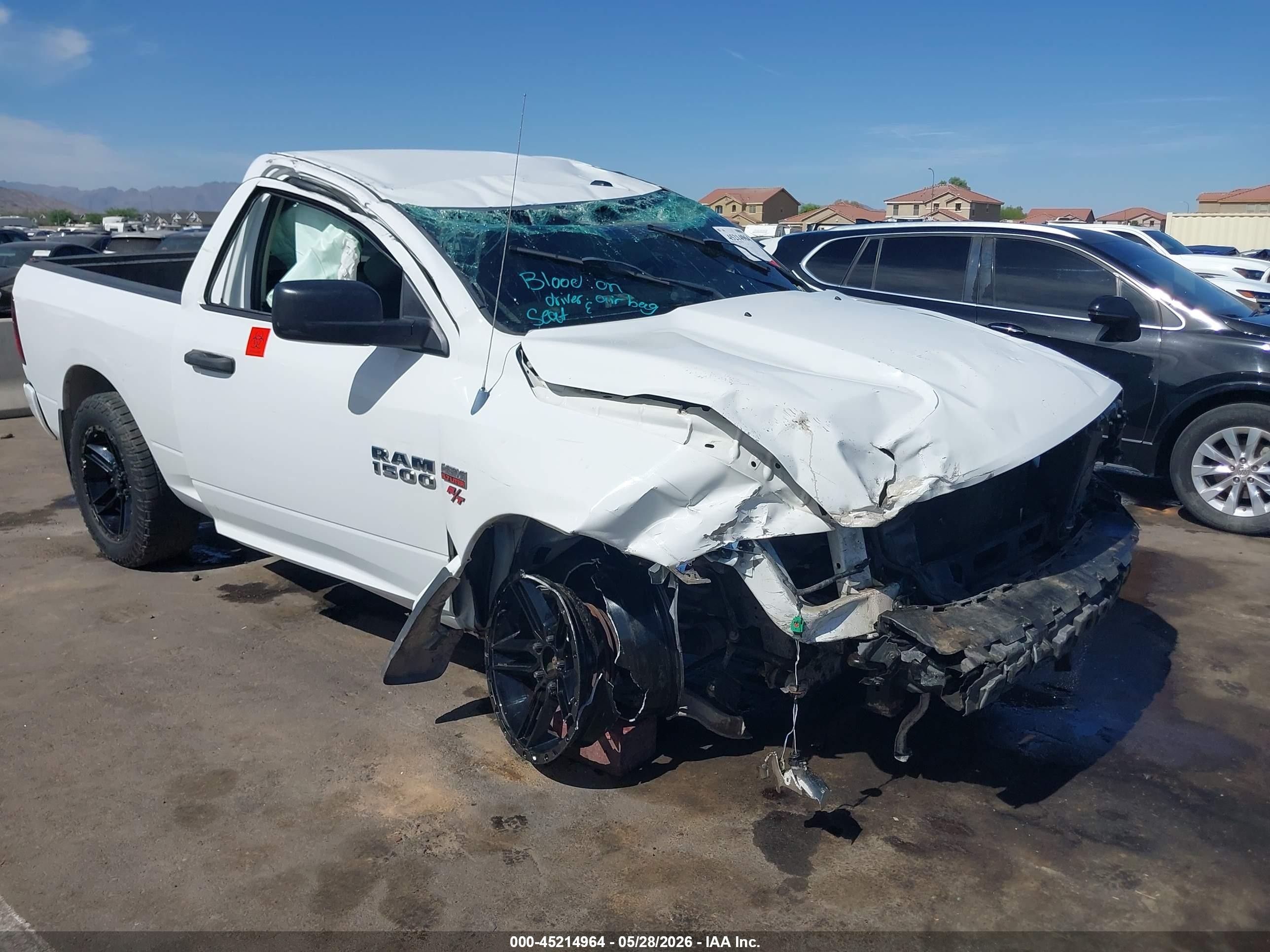 2013 Ram 1500 Express White vin: 3C6JR7AT4DG531741