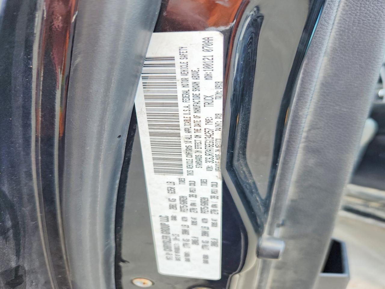 2014 Ram 1500 St Black vin: 3C6JR7AT6EG134257