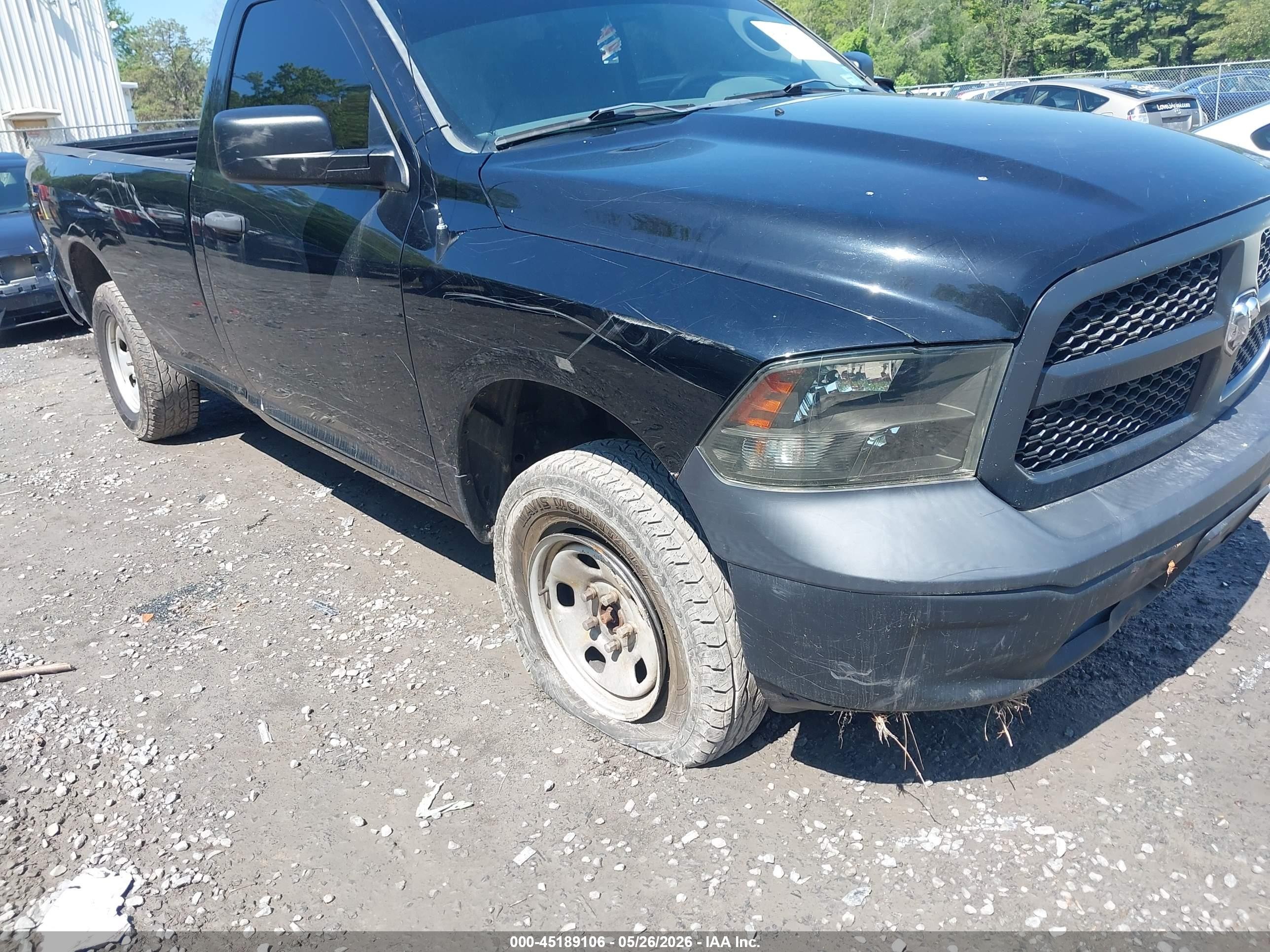 2015 Ram 1500 Tradesman Black vin: 3C6JR7DT0FG540533