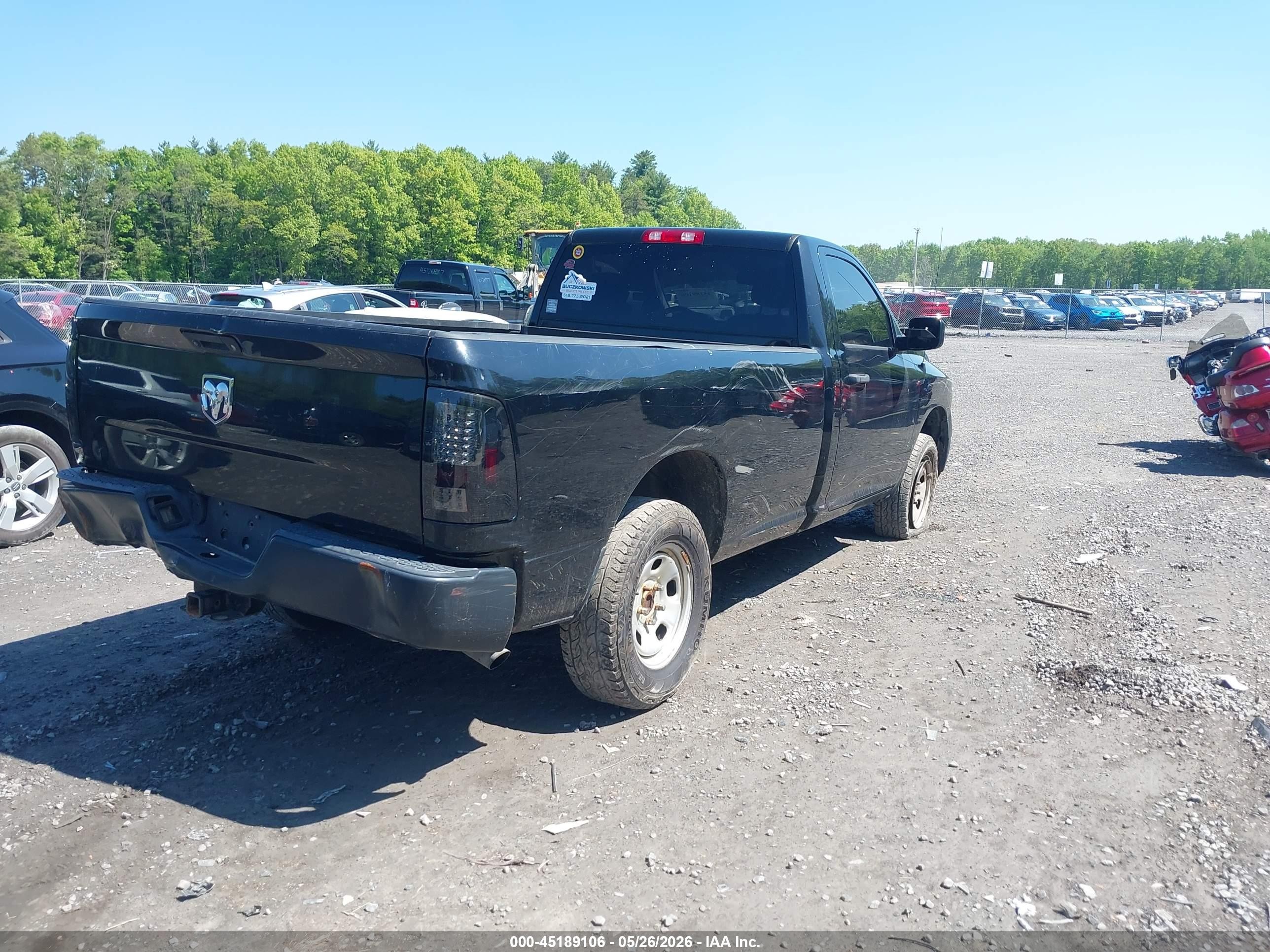 2015 Ram 1500 Tradesman Black vin: 3C6JR7DT0FG540533