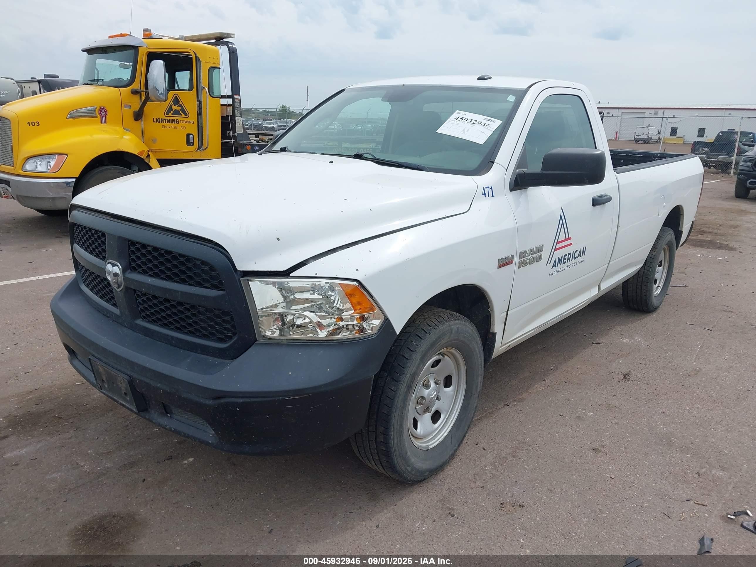 2015 Ram 1500 Tradesman Белый vin: 3C6JR7DT8FG543857