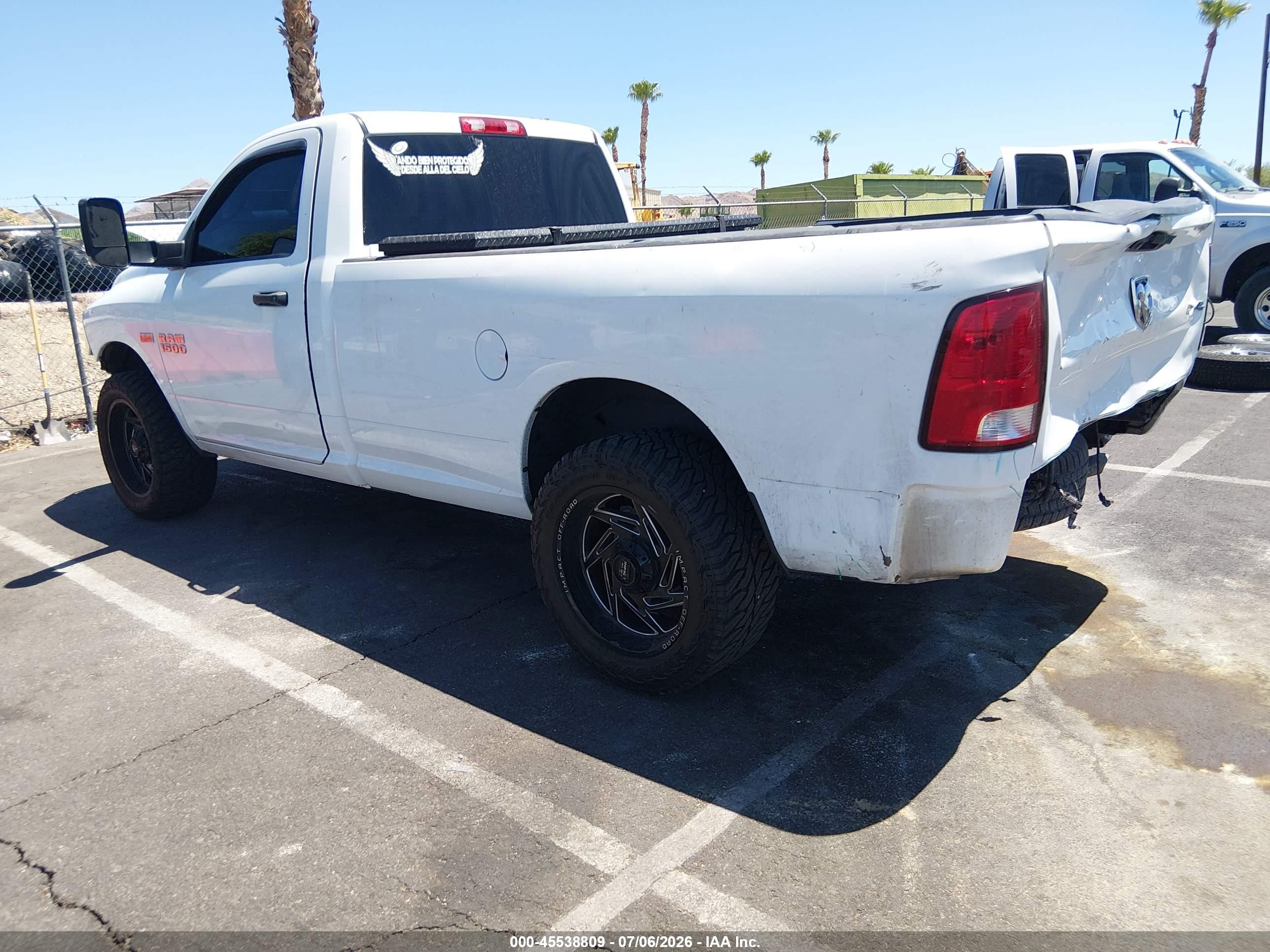 2014 Ram 1500 Tradesman Белый vin: 3C6JR7DT9EG331953