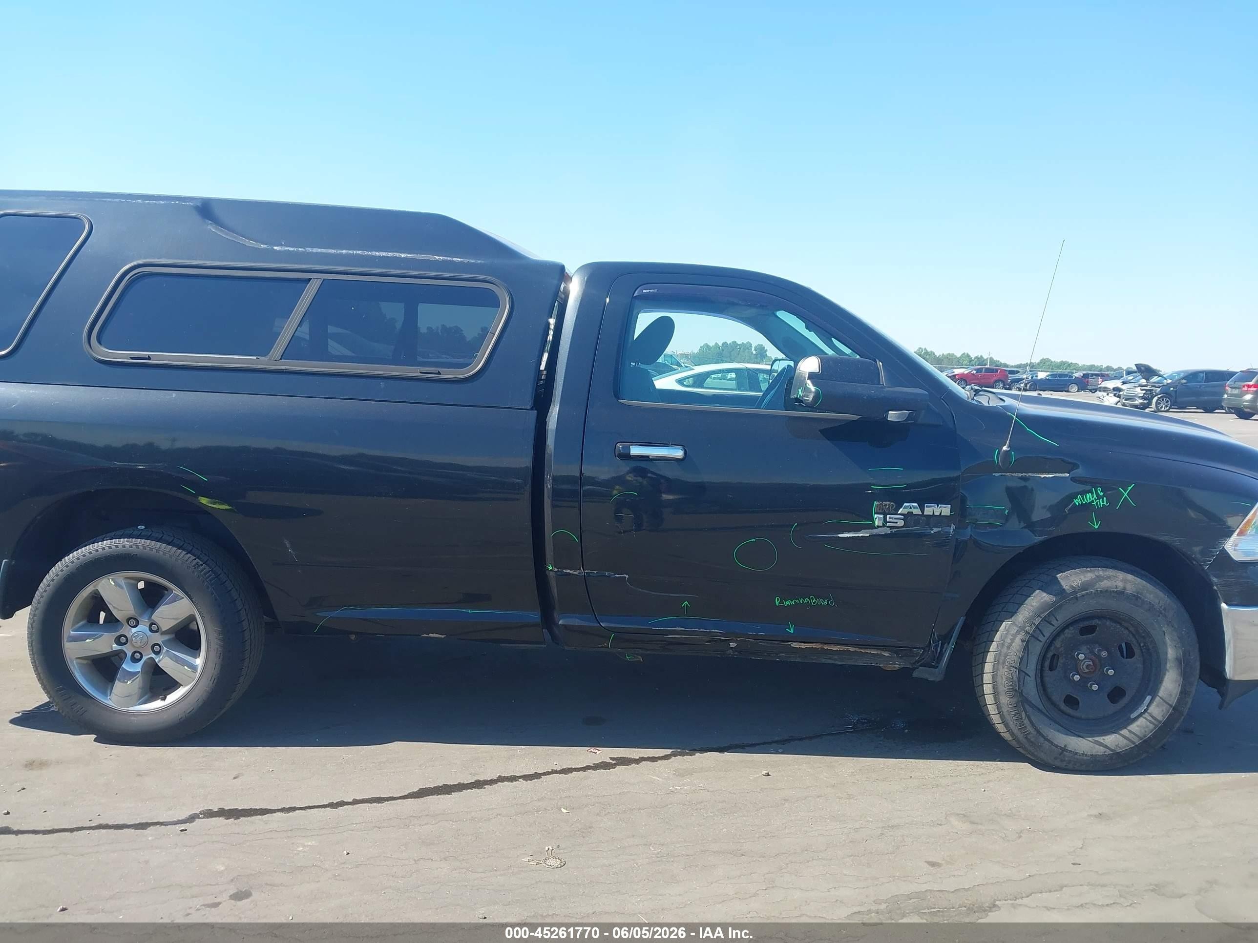 2015 Ram 1500 Big Horn Black vin: 3C6JR7ET8FG622623