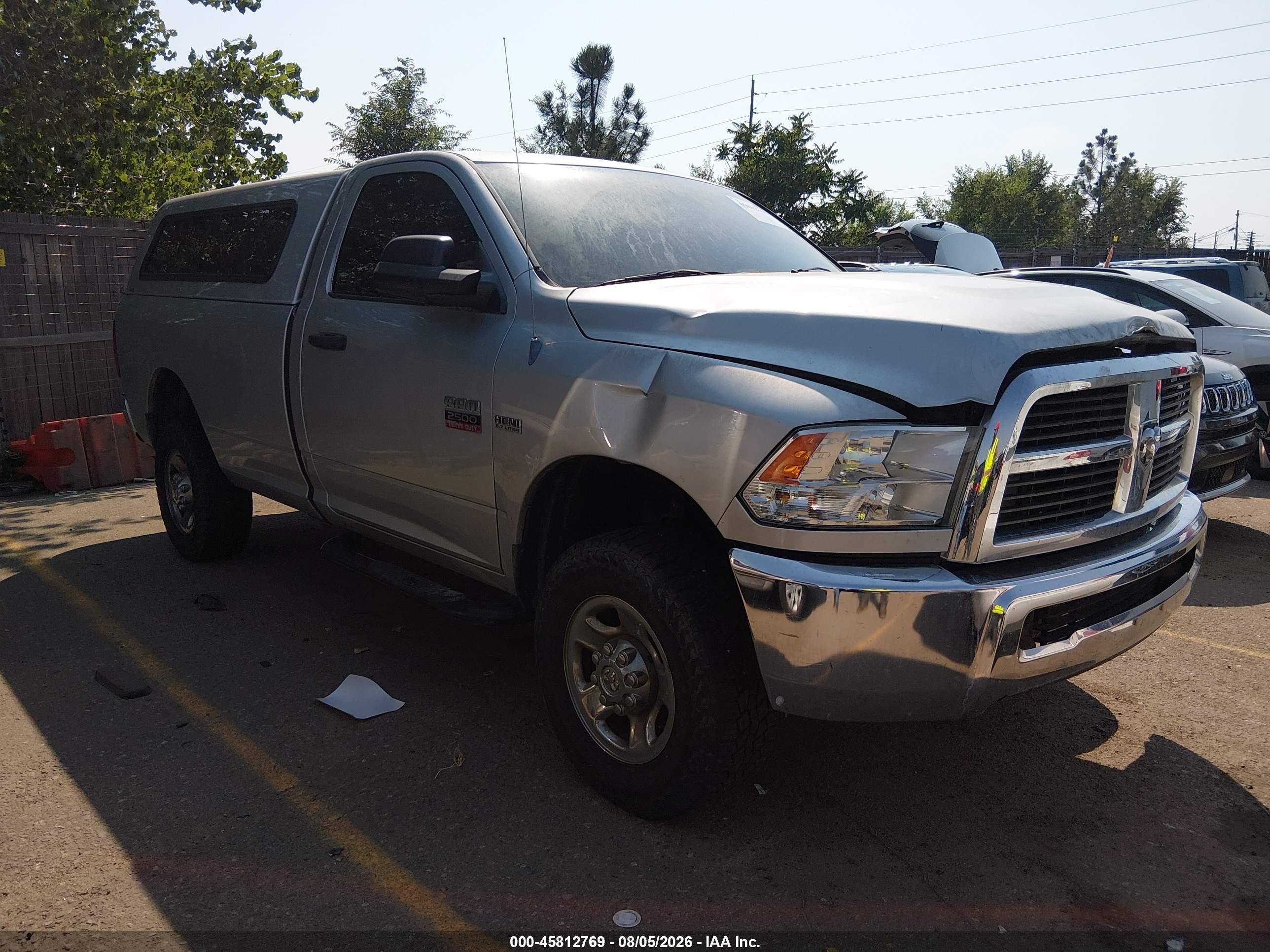 2012 Ram 2500 St Silver vin: 3C6LD5AT8CG324568