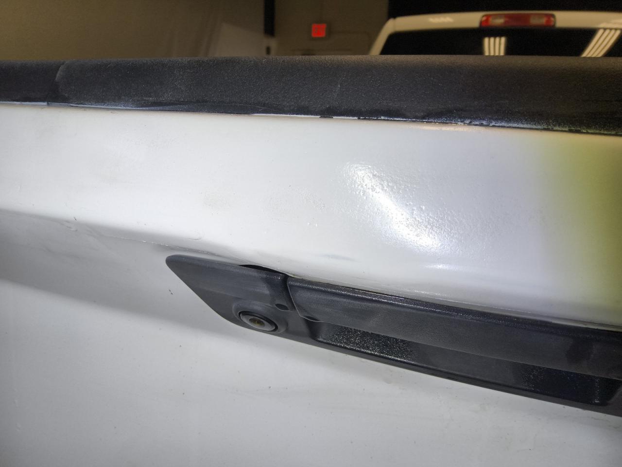 2014 Ram 2500 St White vin: 3C6LR5AT3EG319122 Damage: Tailgate, Previous Repair, Substandard Repair