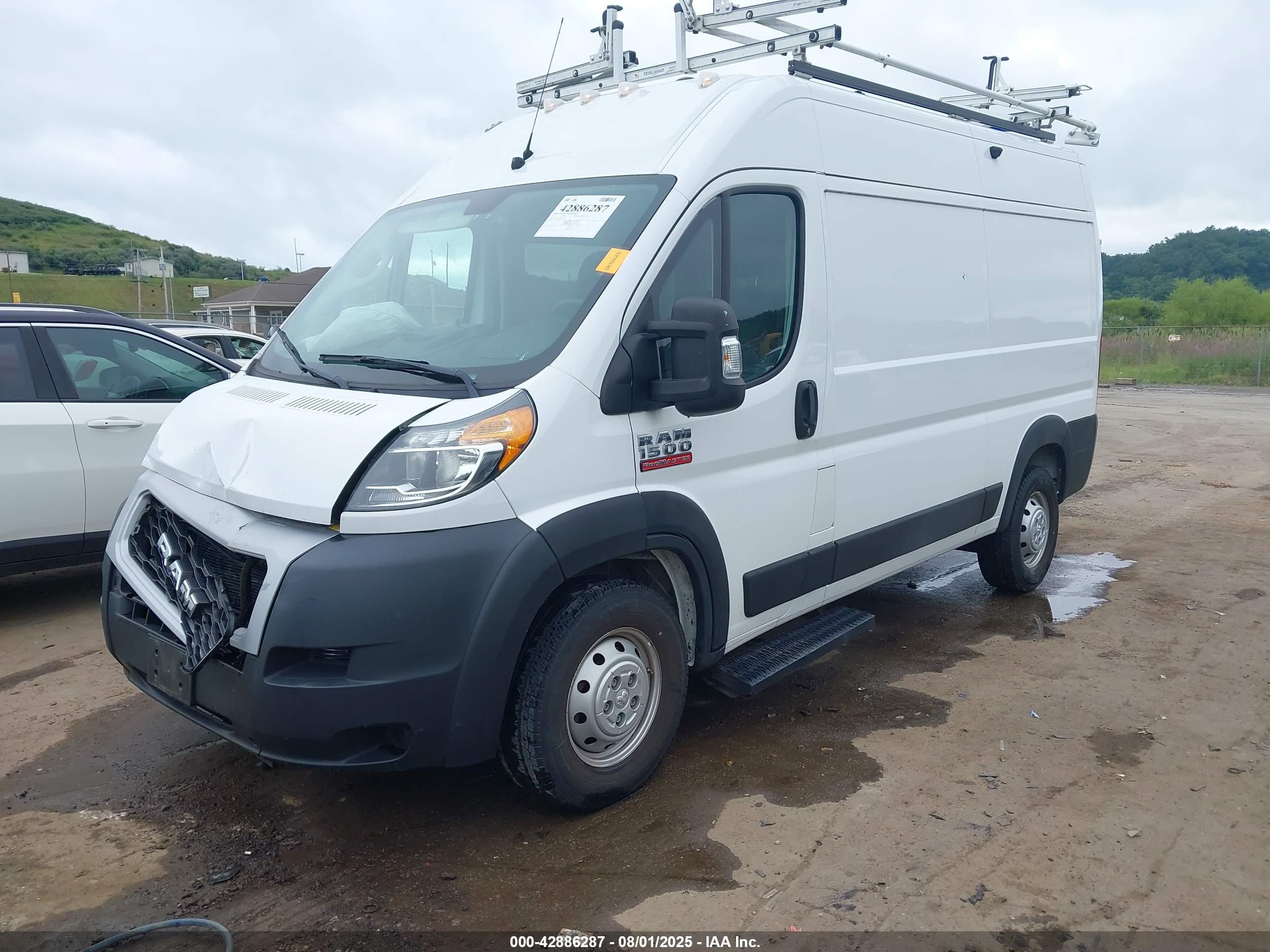 2021 Ram Promaster 1500 High Roof 136 Wb White vin: 3C6LRVBG8ME515567