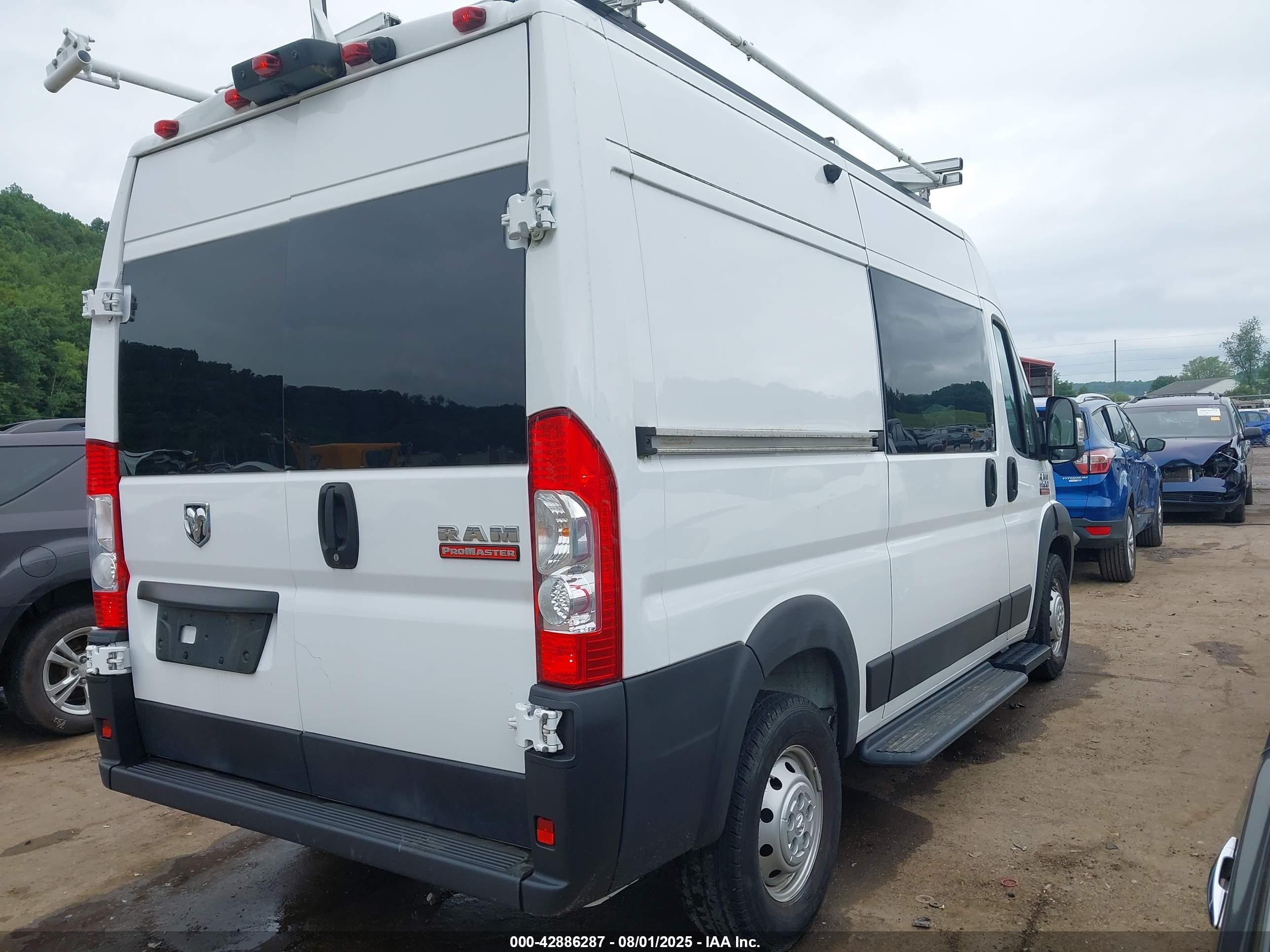 2021 Ram Promaster 1500 High Roof 136 Wb White vin: 3C6LRVBG8ME515567