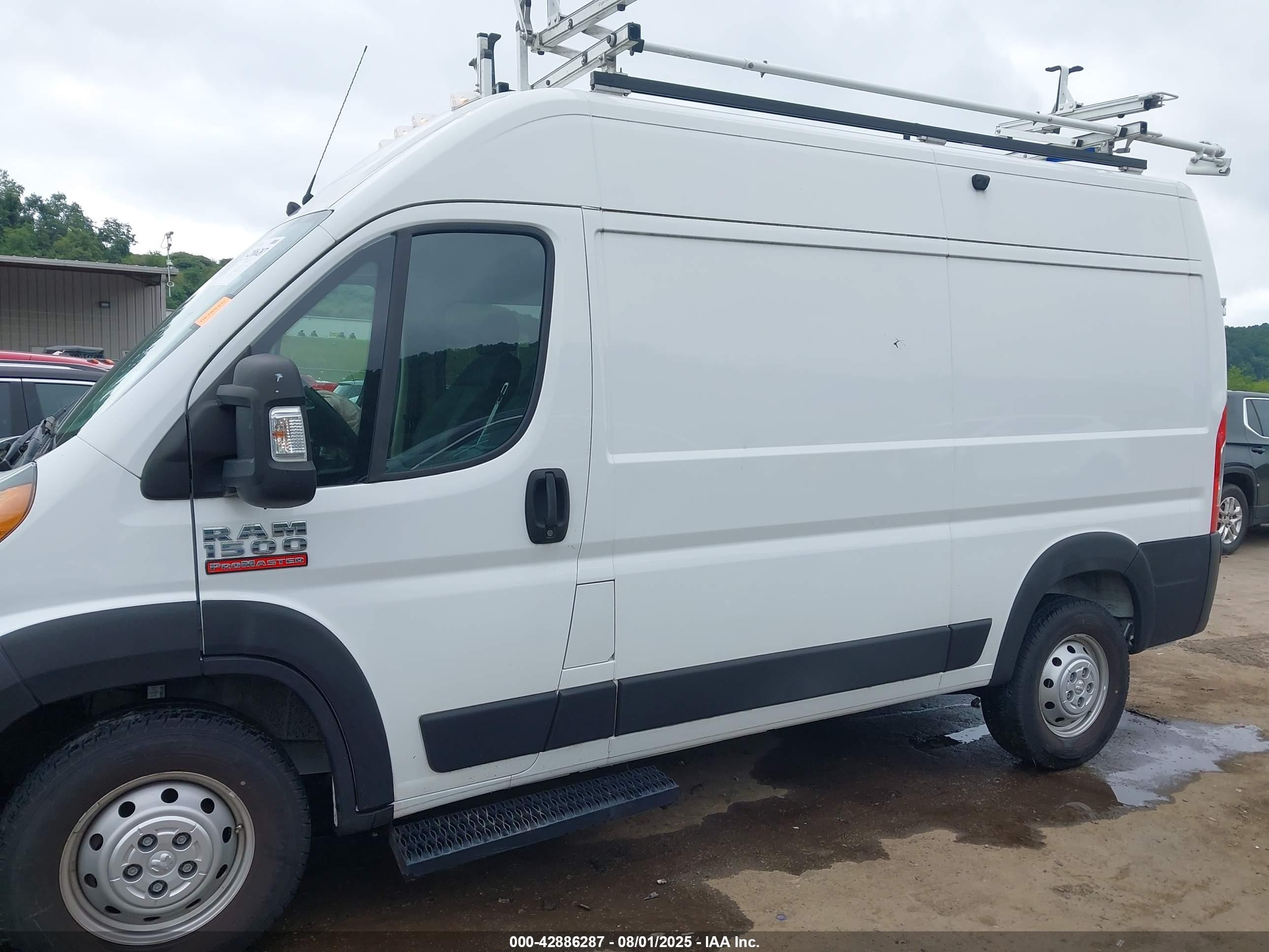2021 Ram Promaster 1500 High Roof 136 Wb White vin: 3C6LRVBG8ME515567