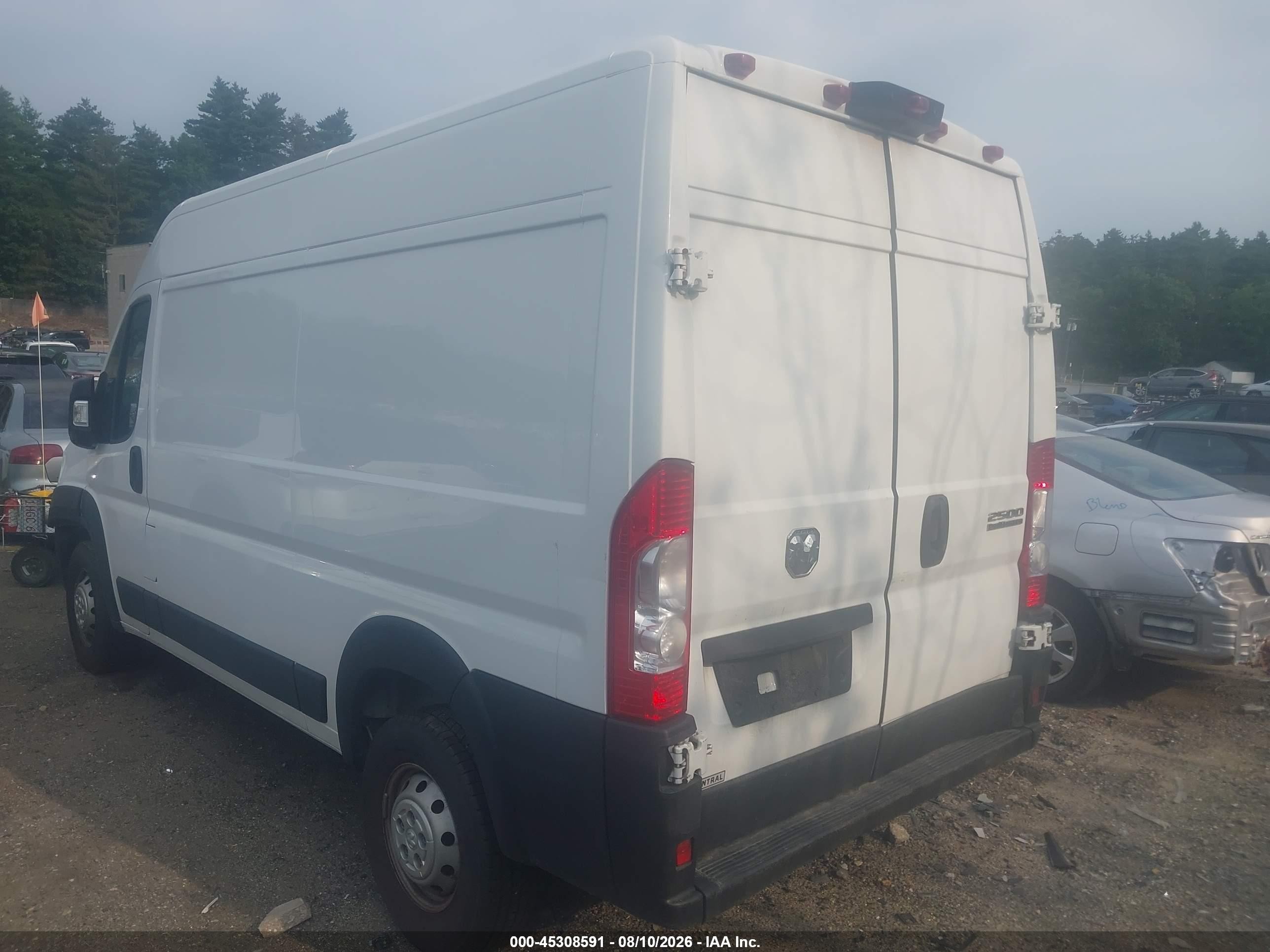 2023 Ram Promaster 2500 High Roof 136 Wb White vin: 3C6LRVCG3PE551833