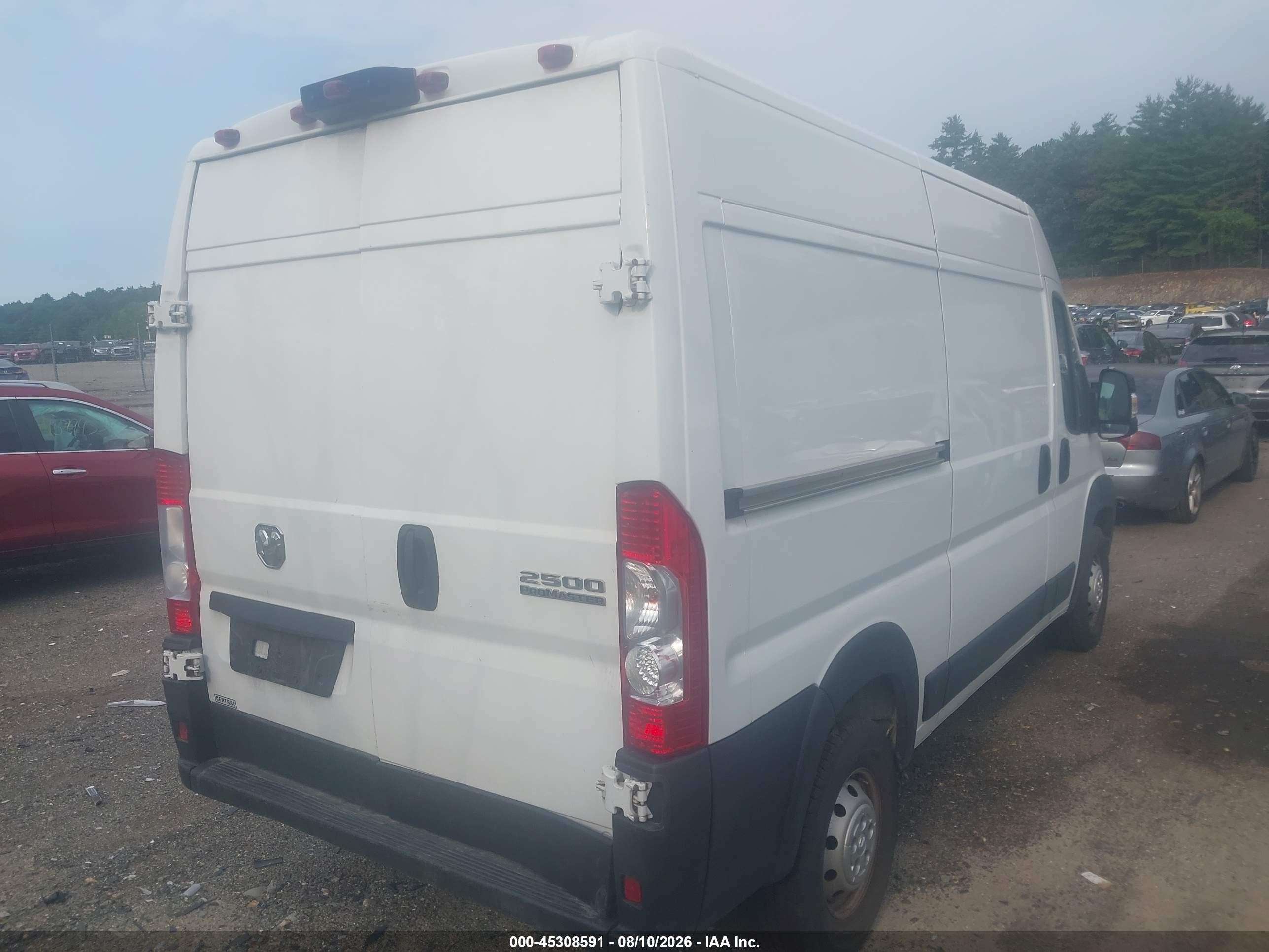 2023 Ram Promaster 2500 High Roof 136 Wb White vin: 3C6LRVCG3PE551833