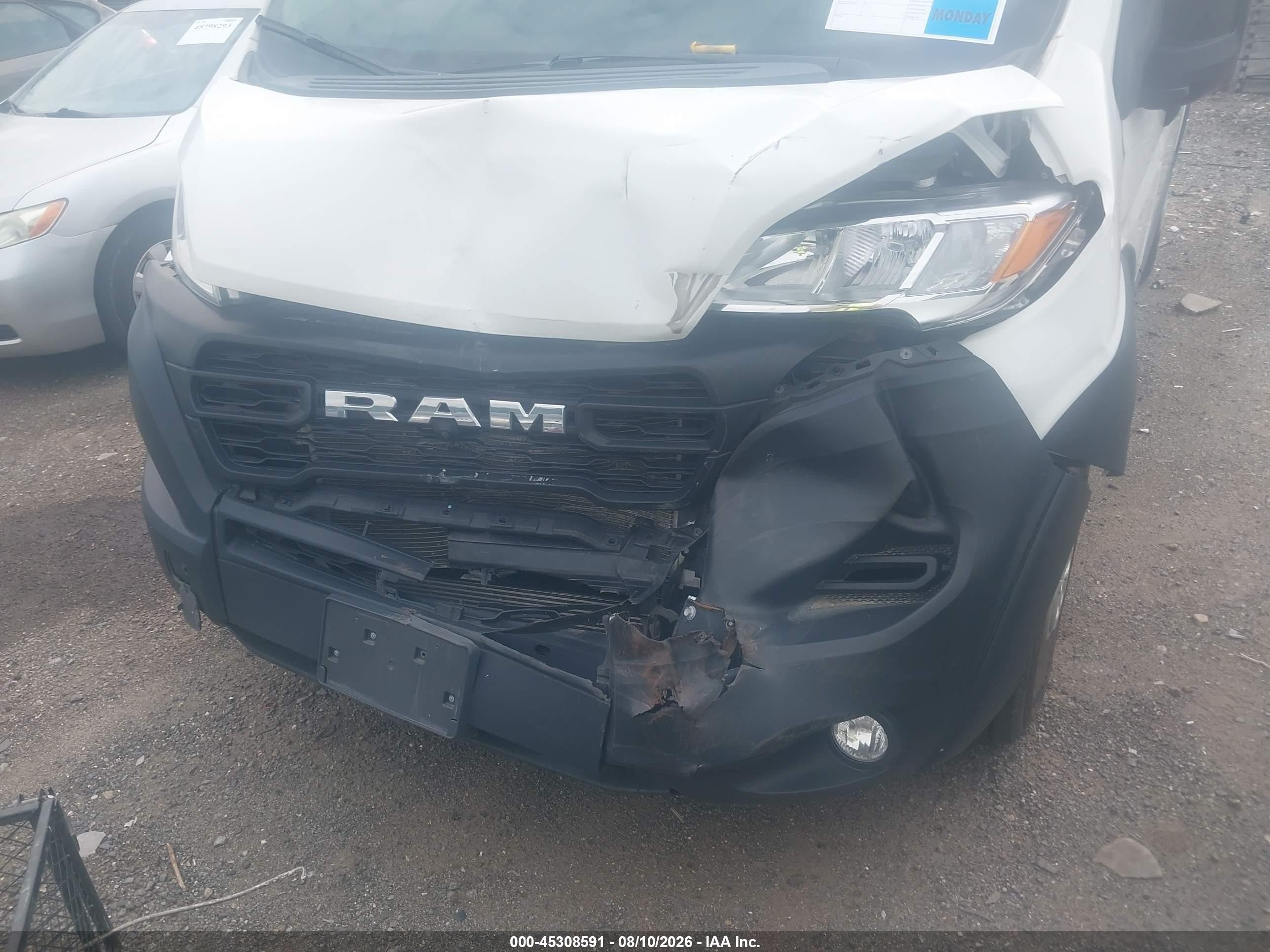 2023 Ram Promaster 2500 High Roof 136 Wb White vin: 3C6LRVCG3PE551833