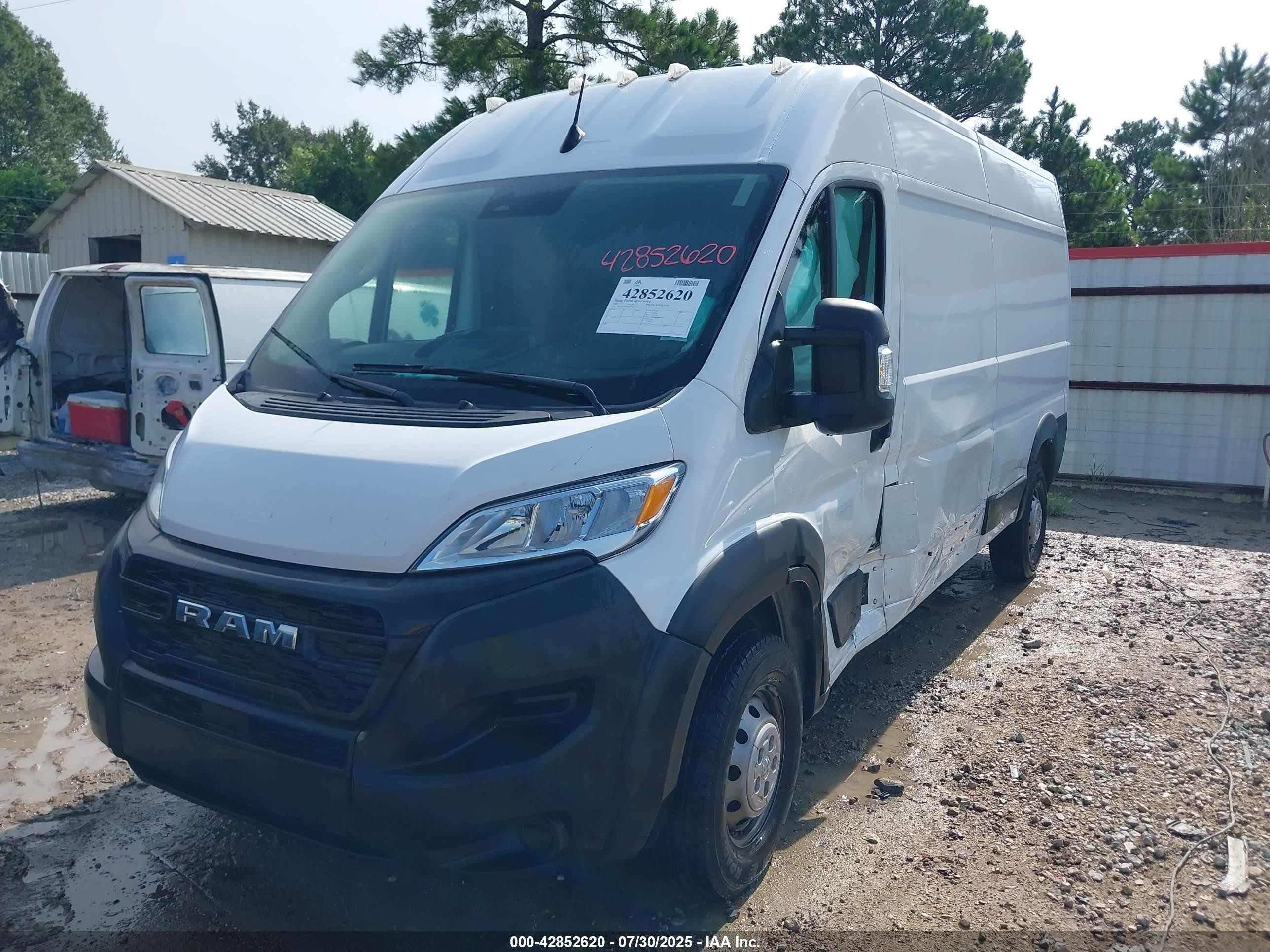 2023 Ram Promaster 2500 High Roof 159 Wb White vin: 3C6LRVDG0PE579278