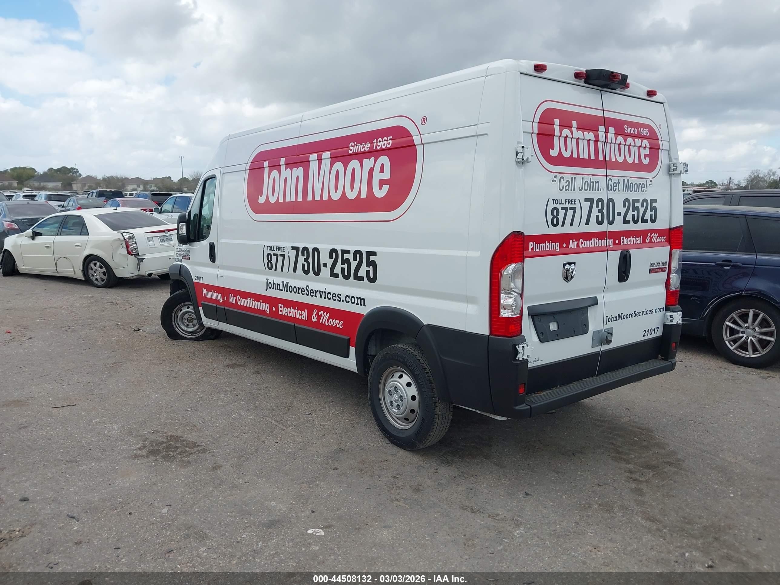 2022 Ram Promaster 2500 High Roof 159 Wb Белый vin: 3C6LRVDG1NE101321