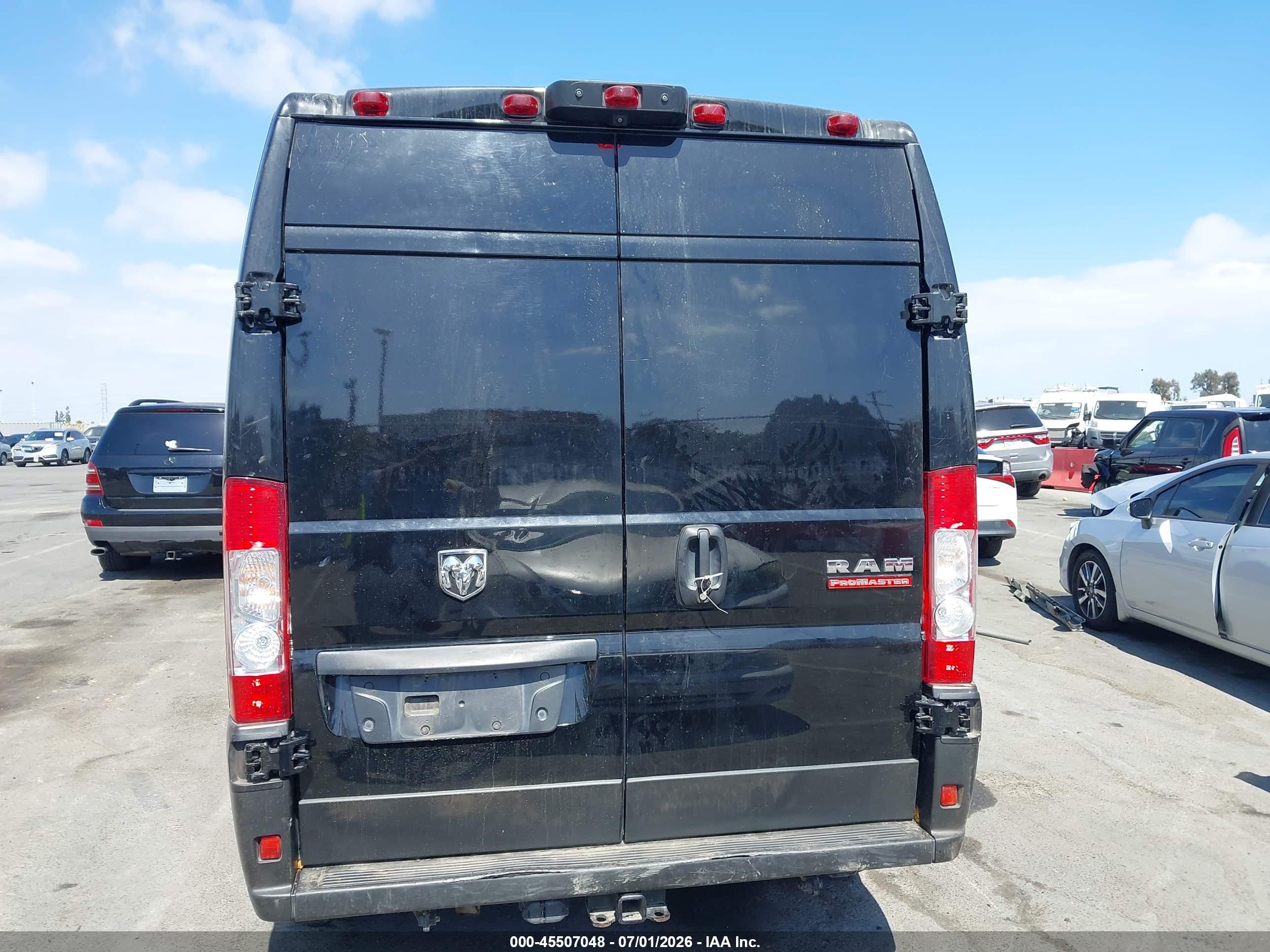 2022 Ram Promaster 2500 High Roof 159 Wb Black vin: 3C6LRVDG1NE123822