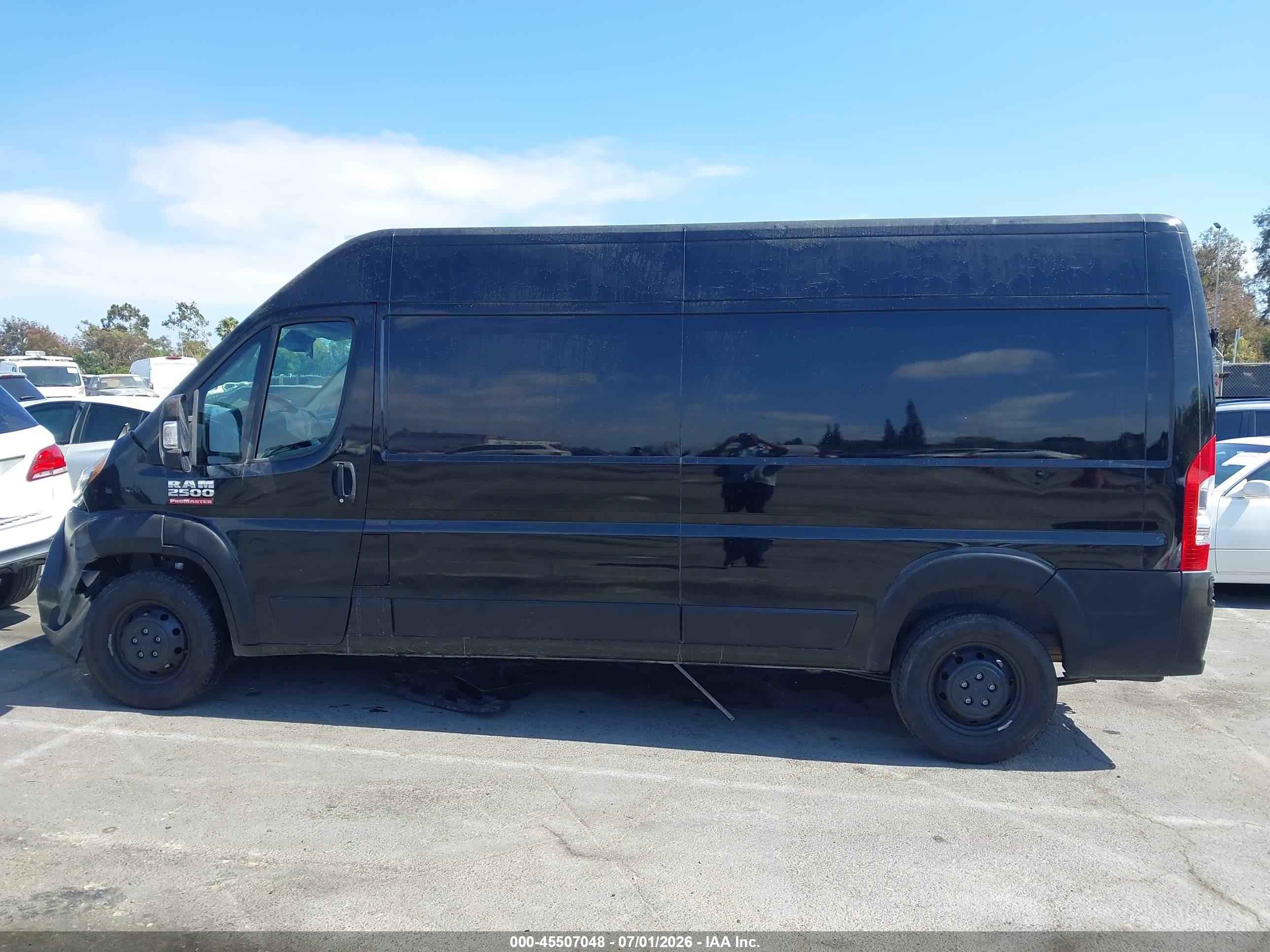 2022 Ram Promaster 2500 High Roof 159 Wb Black vin: 3C6LRVDG1NE123822