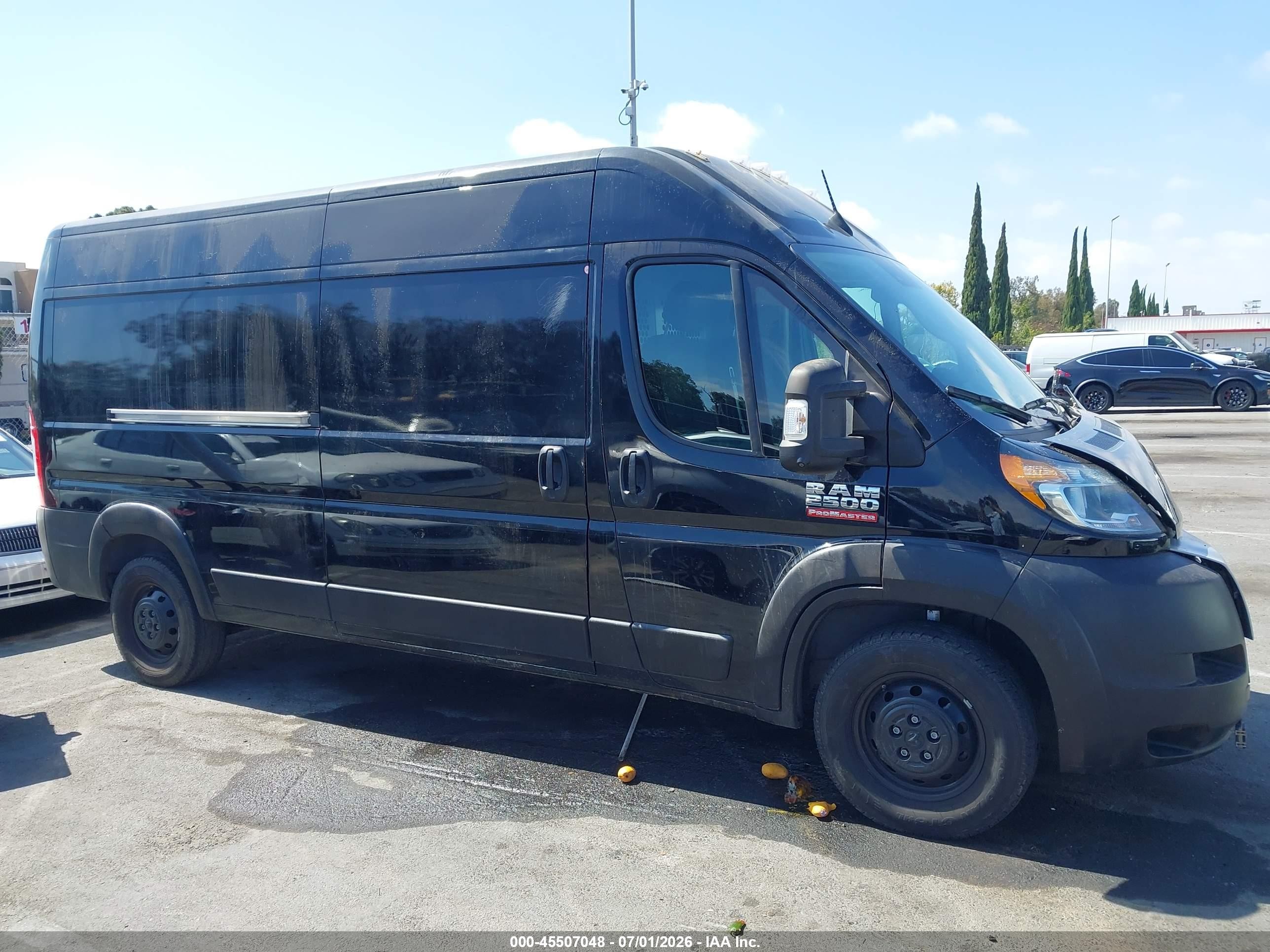 2022 Ram Promaster 2500 High Roof 159 Wb Black vin: 3C6LRVDG1NE123822