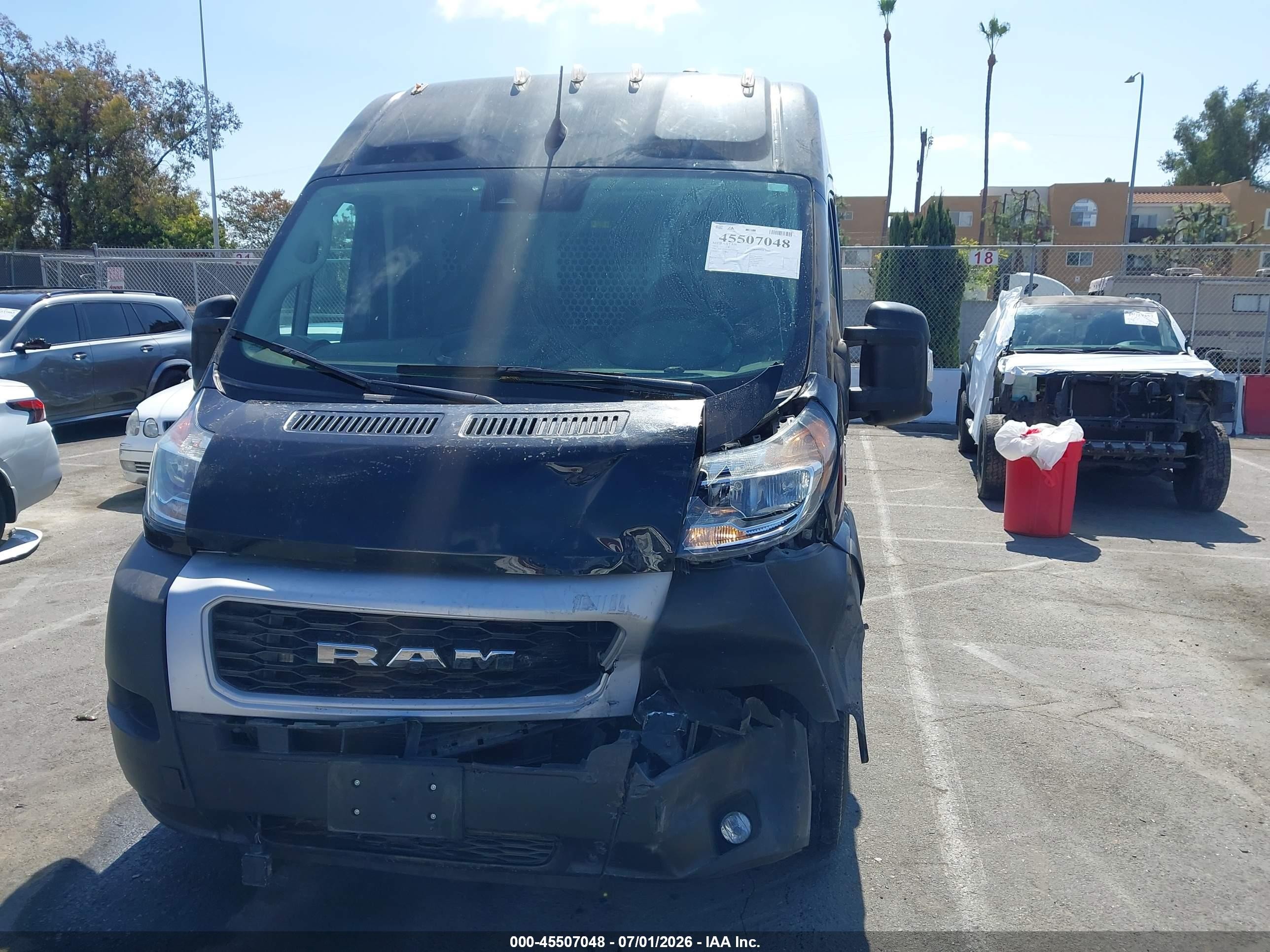 2022 Ram Promaster 2500 High Roof 159 Wb Black vin: 3C6LRVDG1NE123822