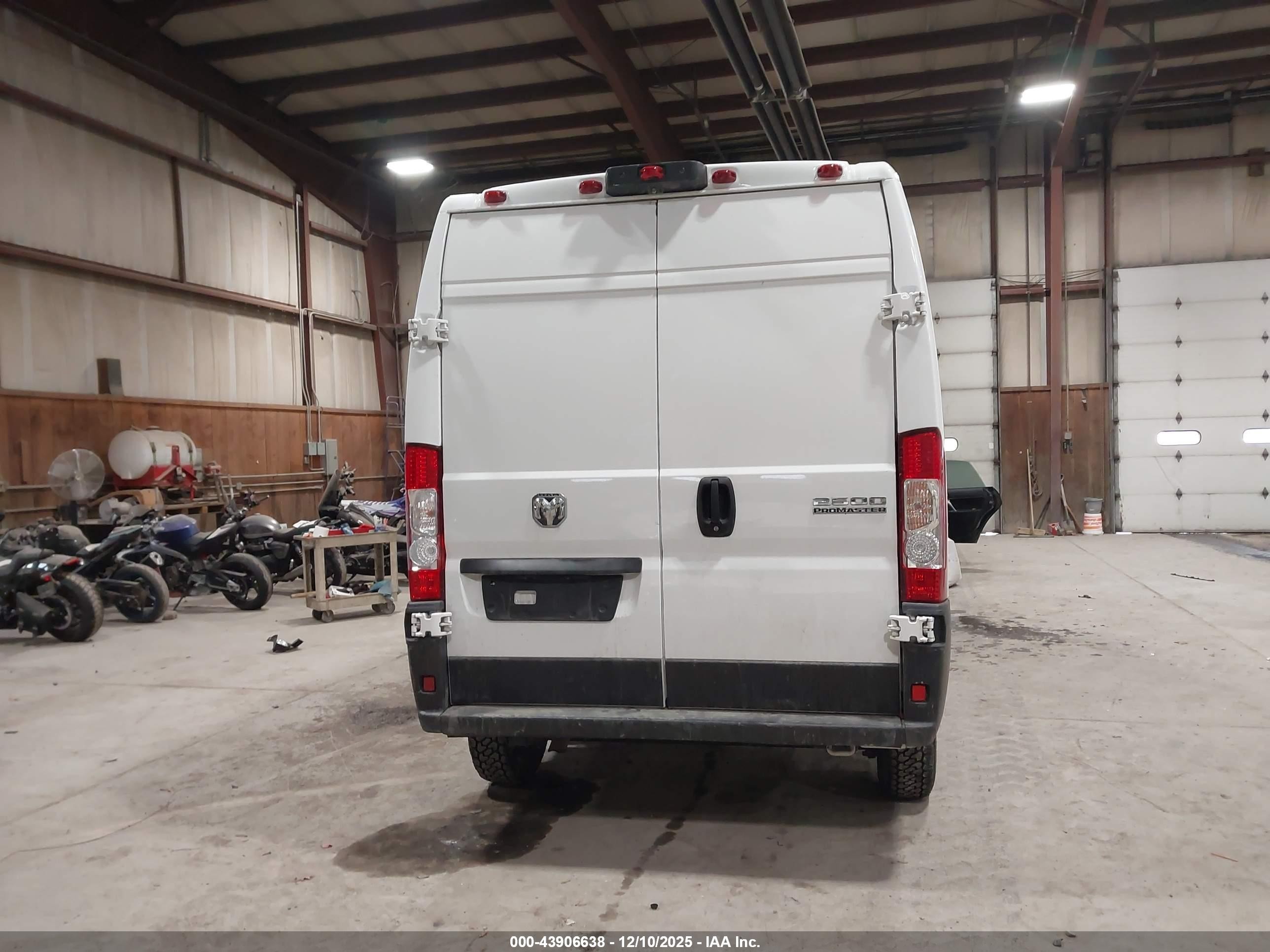 2023 Ram Promaster 2500 High Roof 159 Wb White vin: 3C6LRVDG4PE511761
