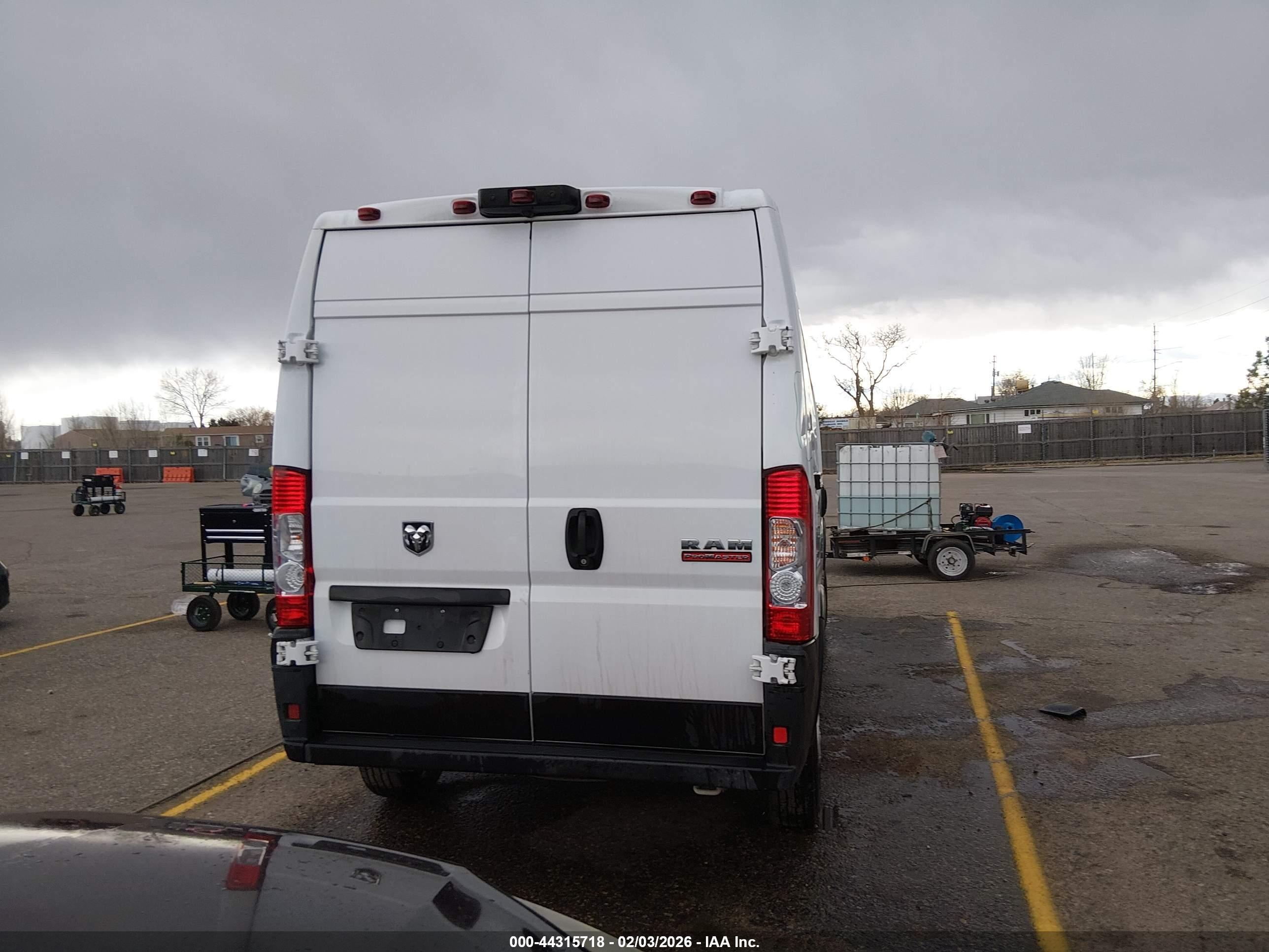 2021 Ram Promaster 2500 High Roof 159 Wb White vin: 3C6LRVDG5ME528127