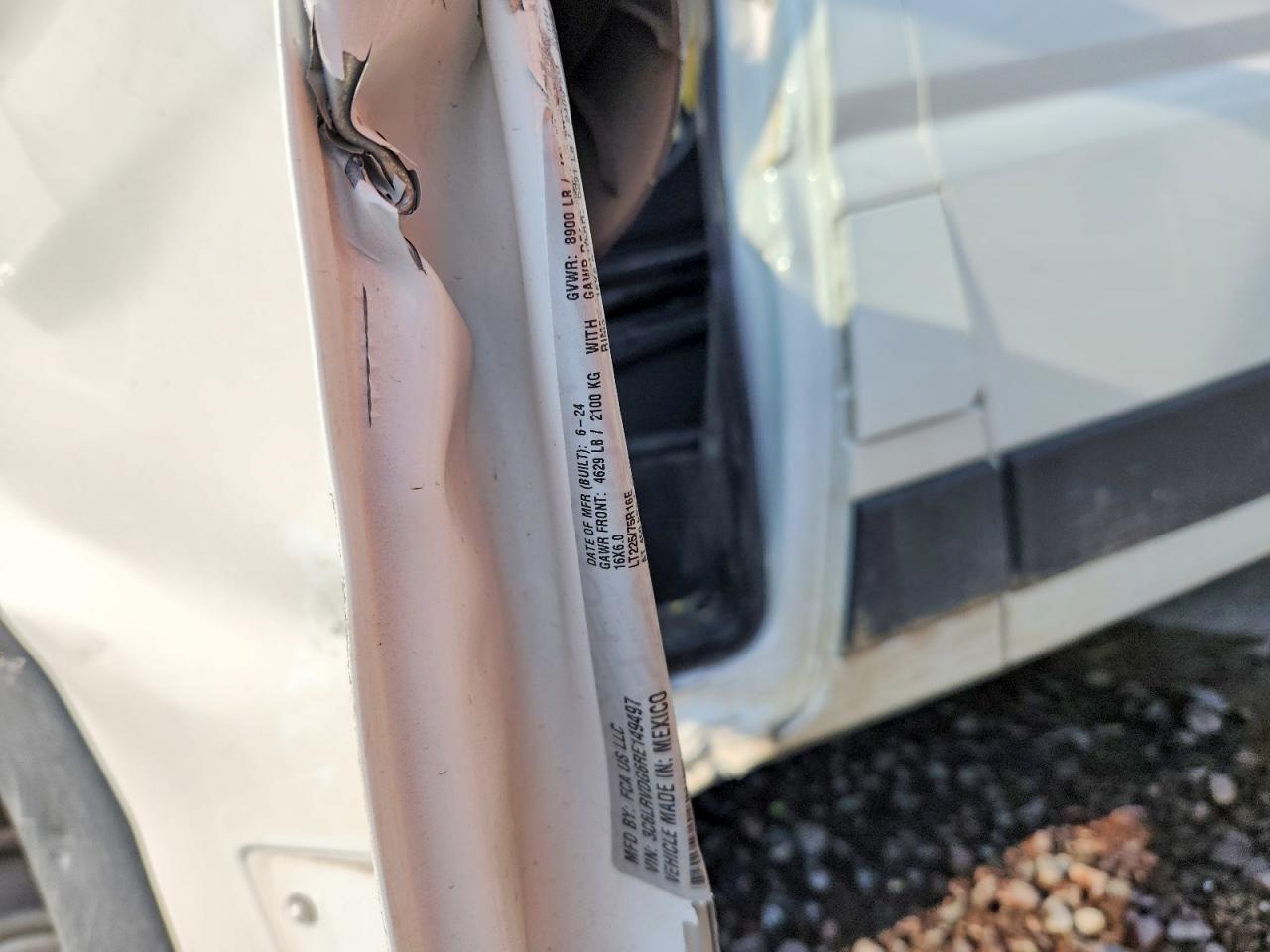 2024 Ram Promaster 2500 2500 High White vin: 3C6LRVDG6RE149497