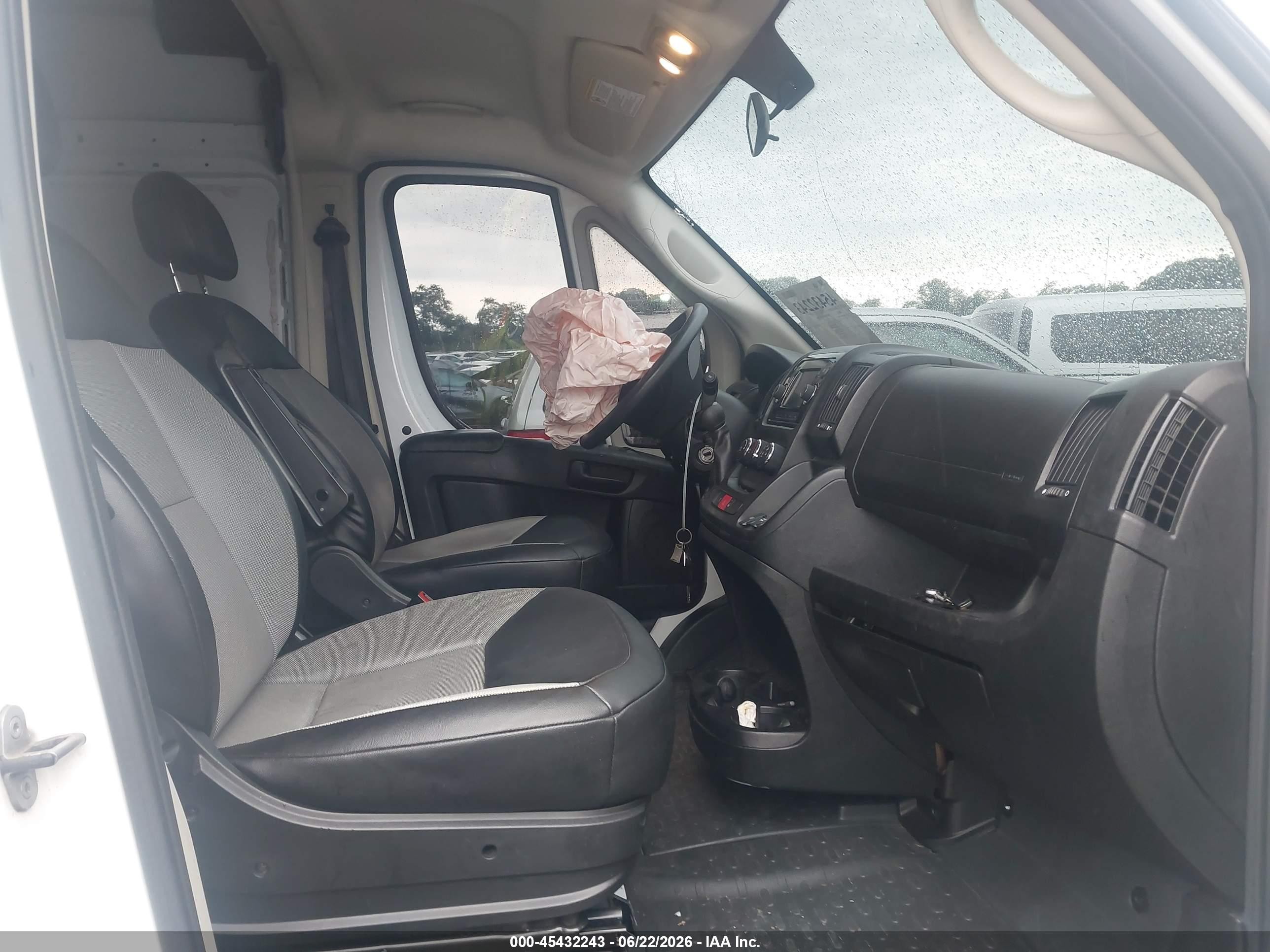 2021 Ram Promaster 2500 High Roof 159 Wb White vin: 3C6LRVDG7ME530347