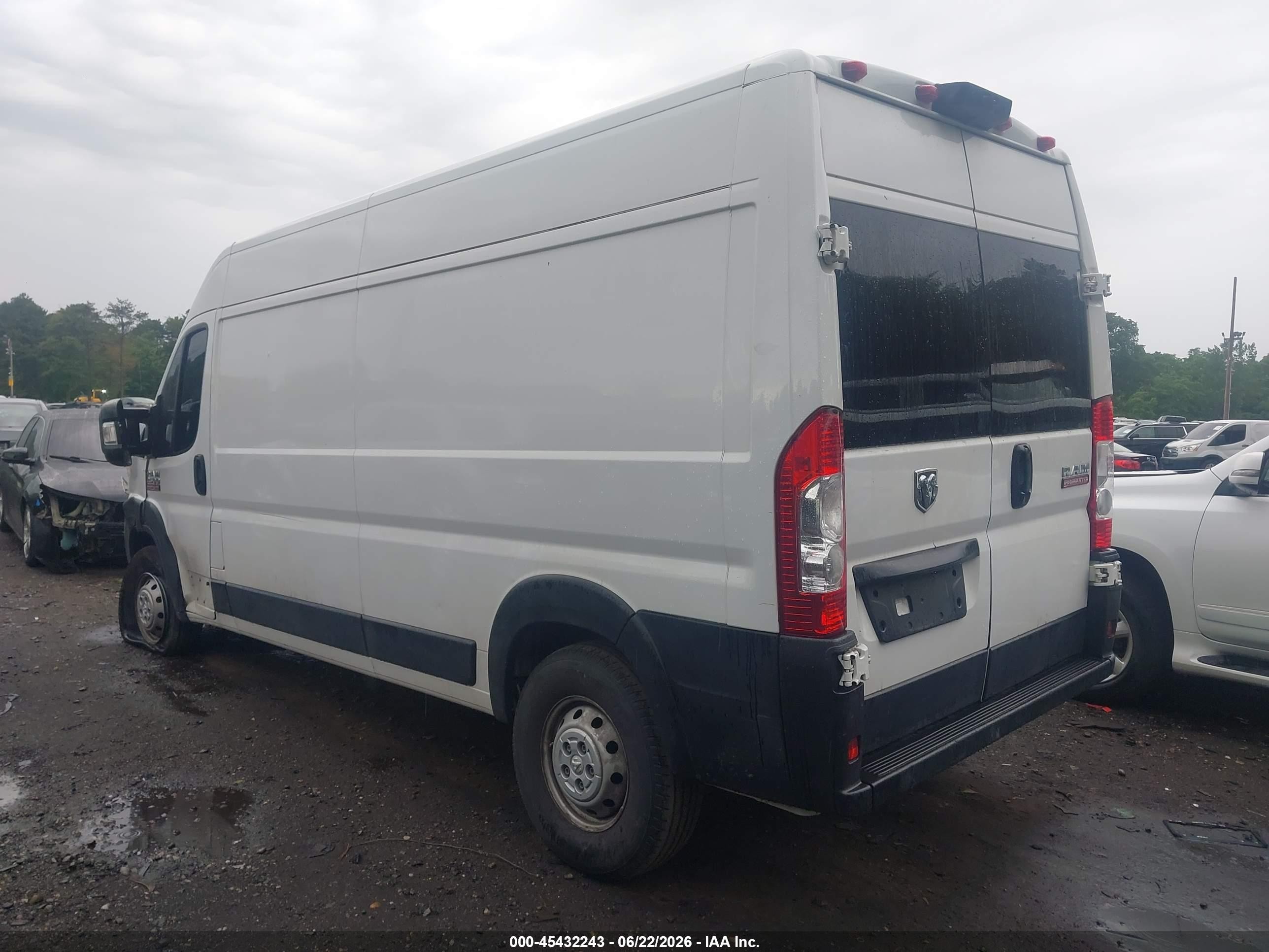 2021 Ram Promaster 2500 High Roof 159 Wb White vin: 3C6LRVDG7ME530347