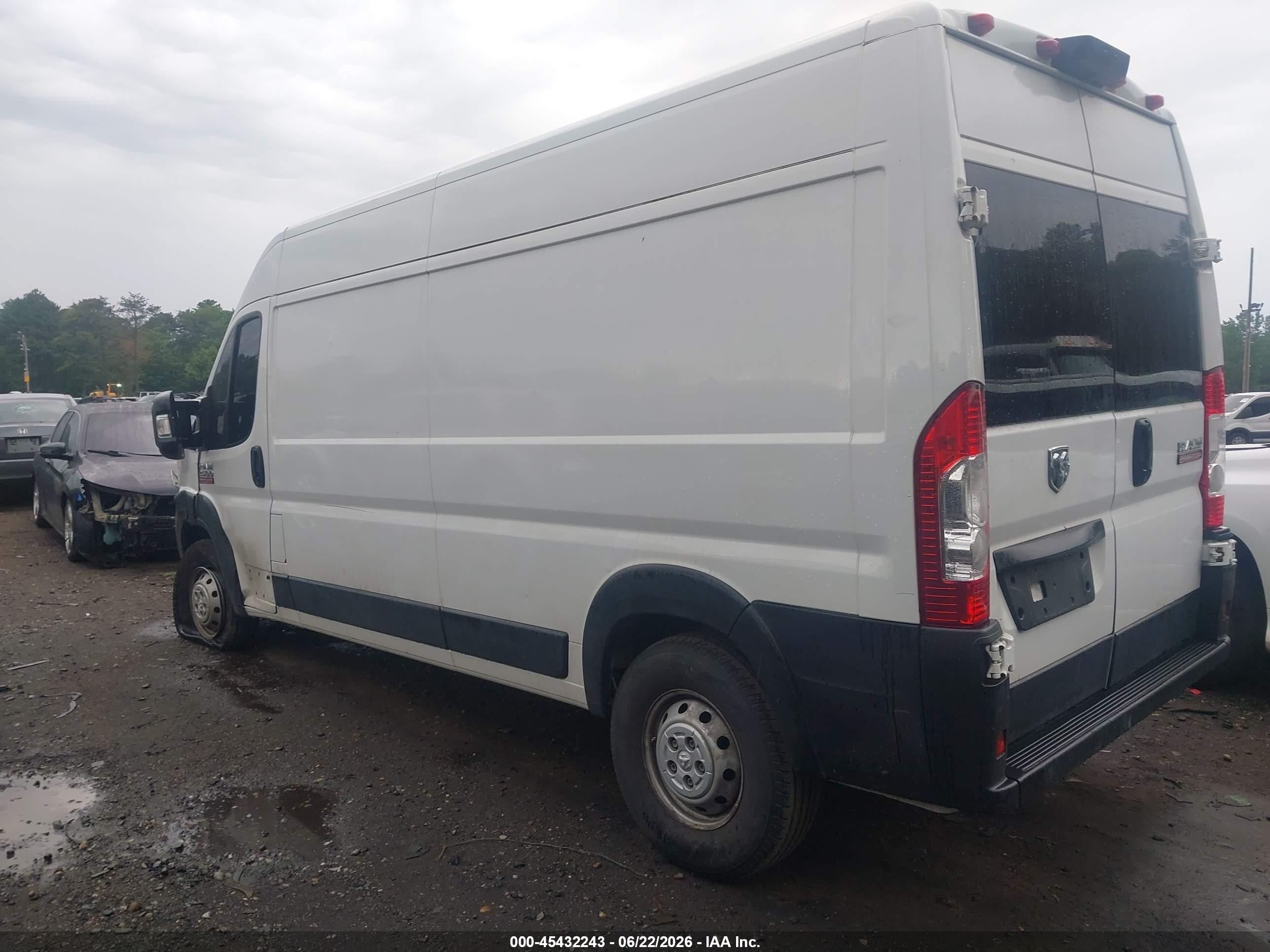 2021 Ram Promaster 2500 High Roof 159 Wb White vin: 3C6LRVDG7ME530347