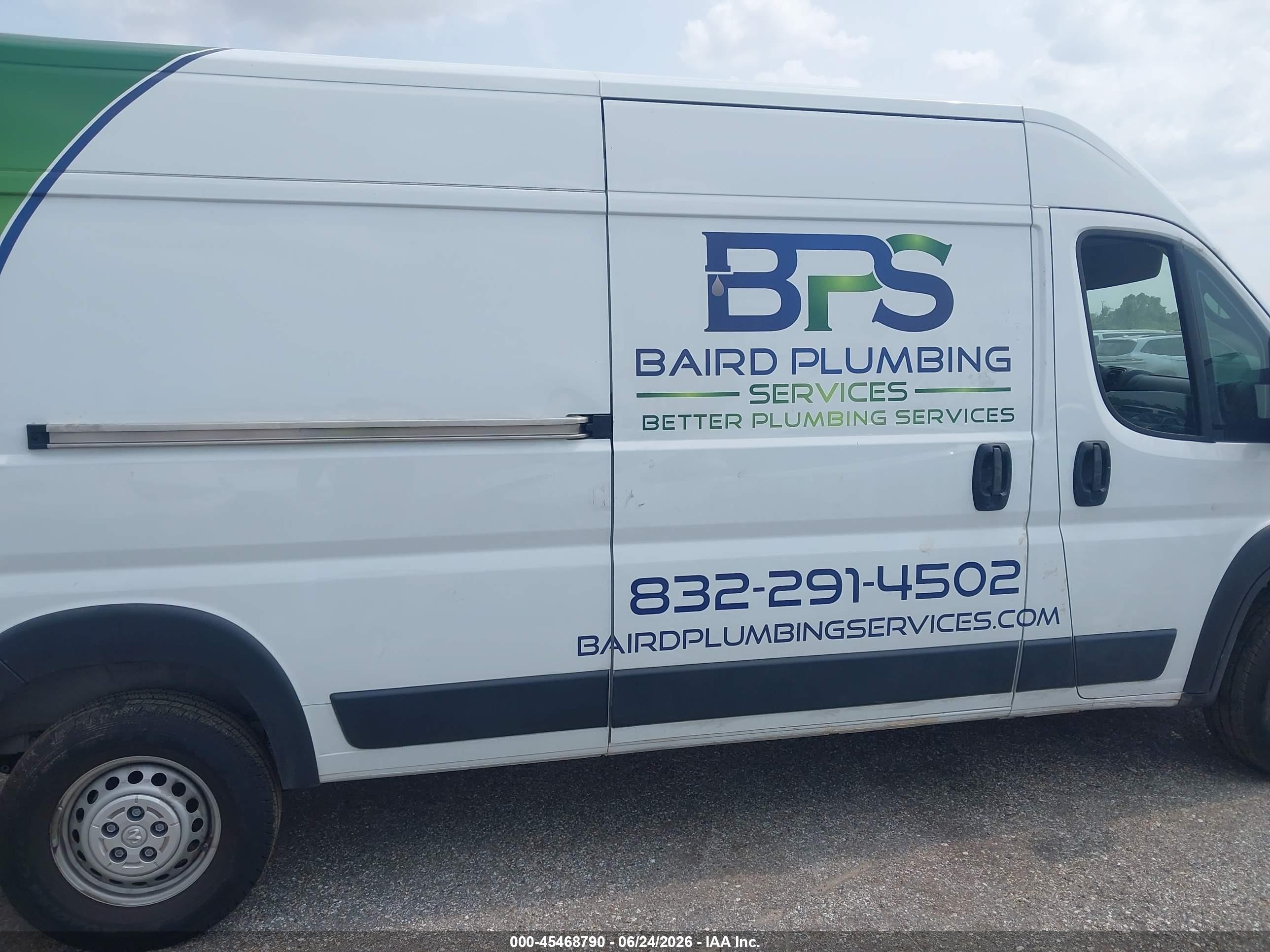 2025 Ram Promaster 2500 Tradesman High Roof 159 Wb W/pass Seat White vin: 3C6LRVDG7SE560591