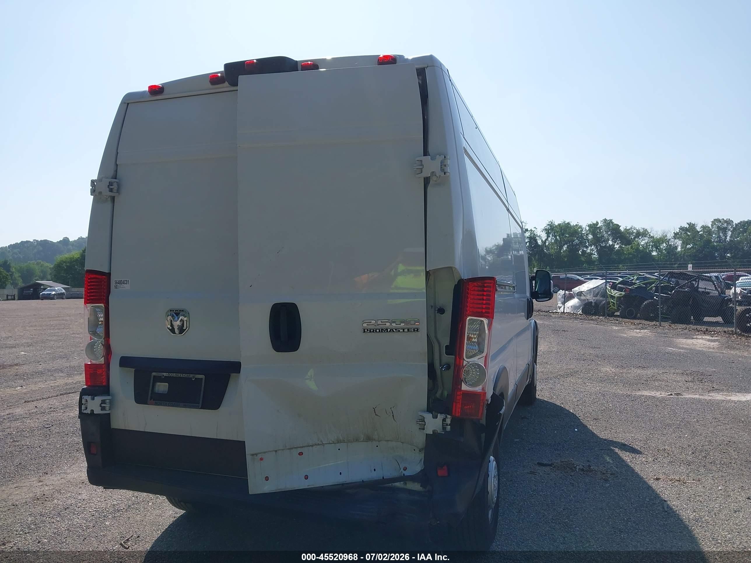 2023 Ram Promaster 2500 High Roof 159 Wb White vin: 3C6LRVDG8PE564804