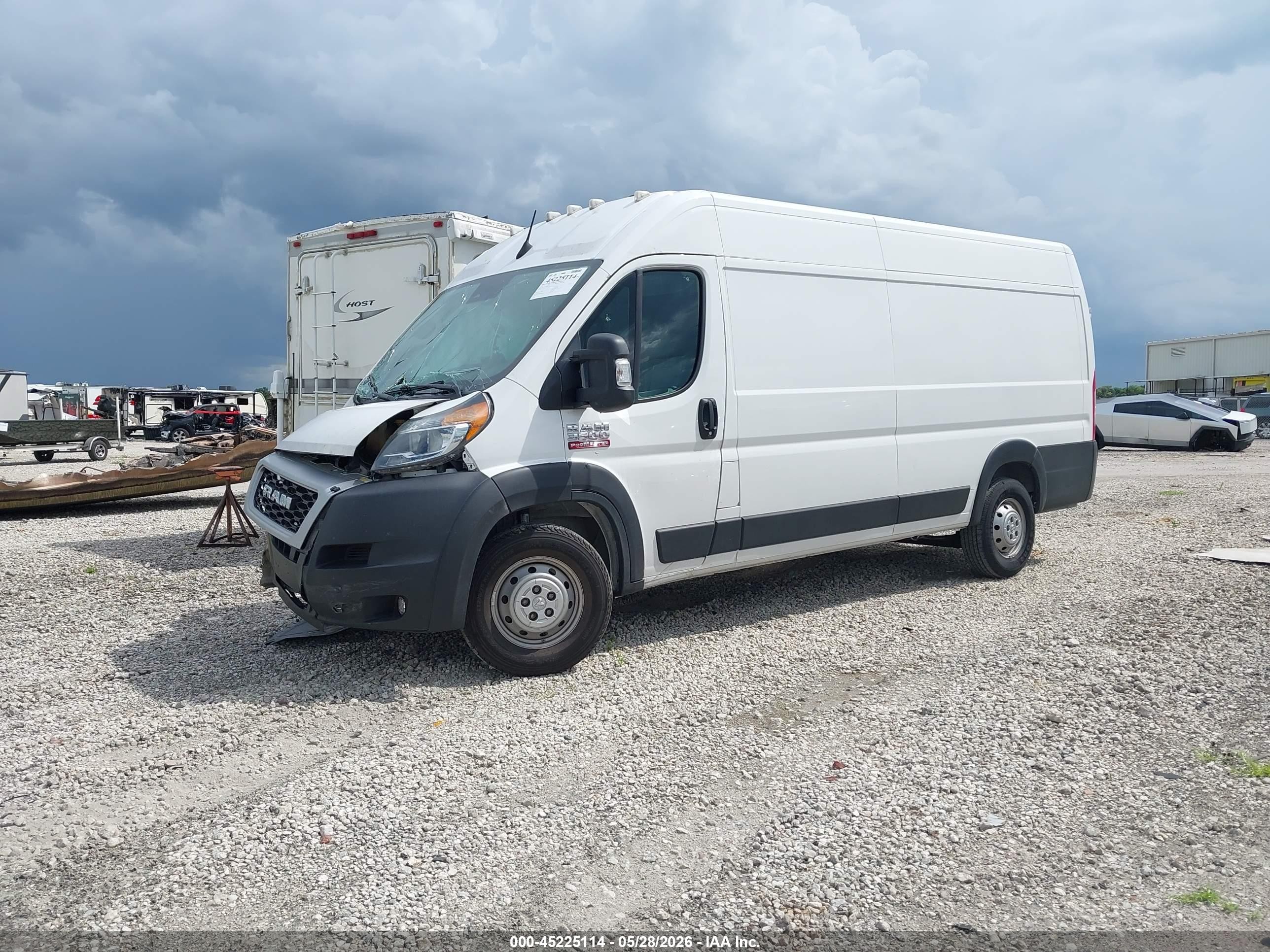 2022 Ram Promaster 3500 Cargo Van High Roof 159 Wb Ext White vin: 3C6MRVJG6NE115451