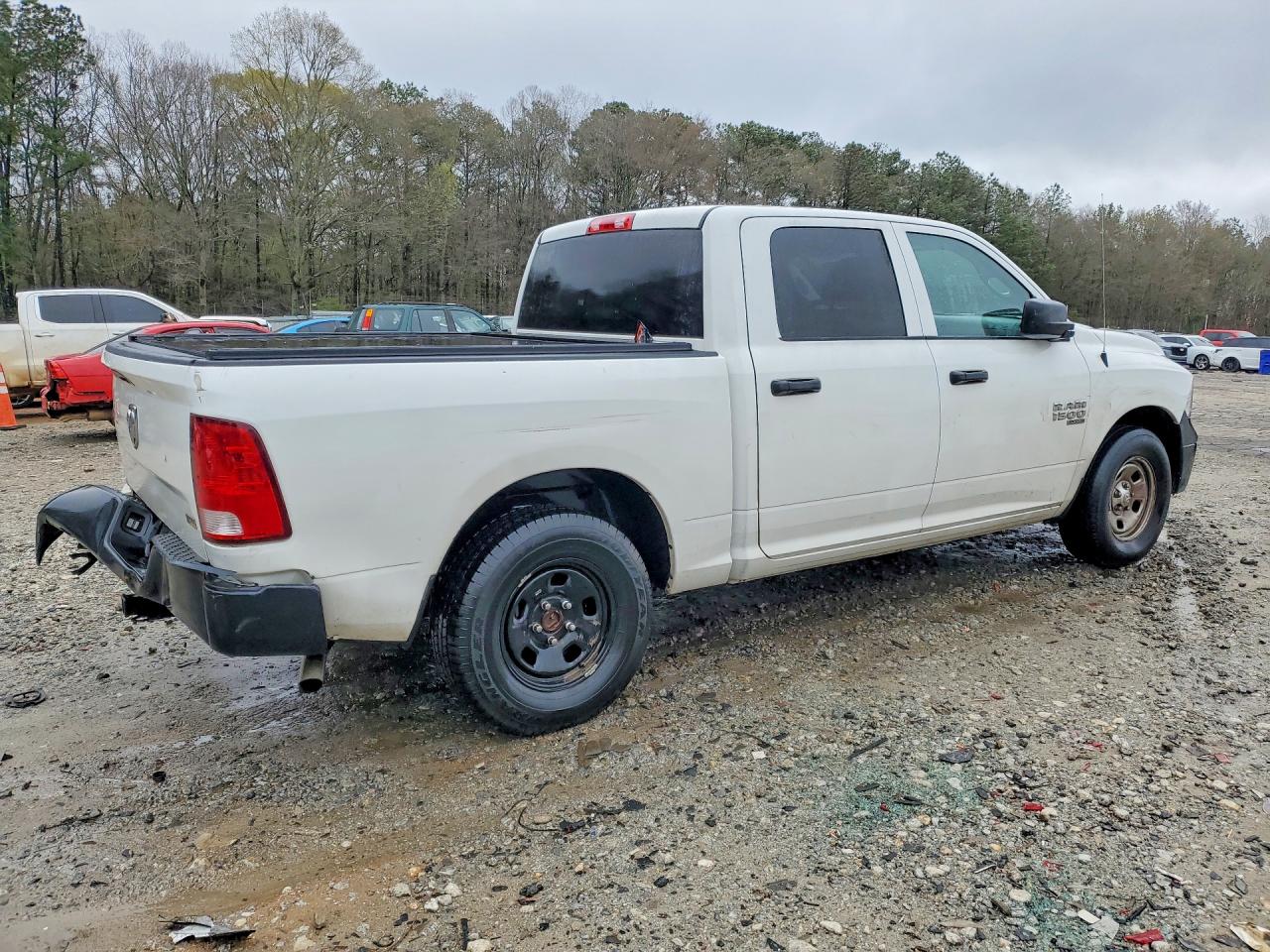 2019 Ram 1500 Classic Tradesman White vin: 3C6RR6KG7KG675859