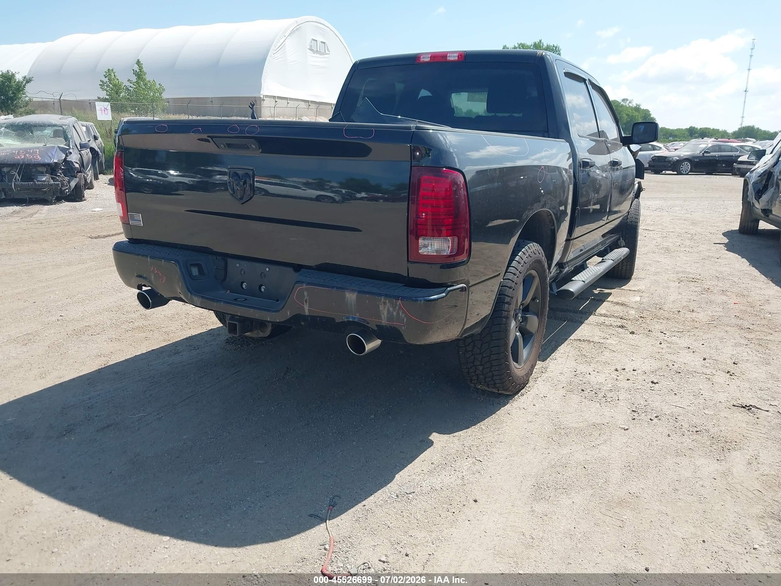 2015 Ram 1500 Express Black vin: 3C6RR6KT2FG637734