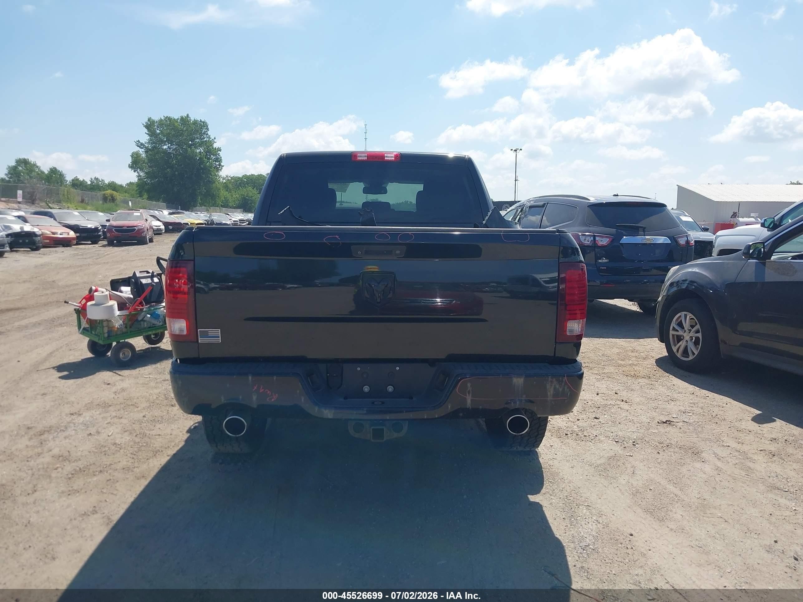 2015 Ram 1500 Express Black vin: 3C6RR6KT2FG637734