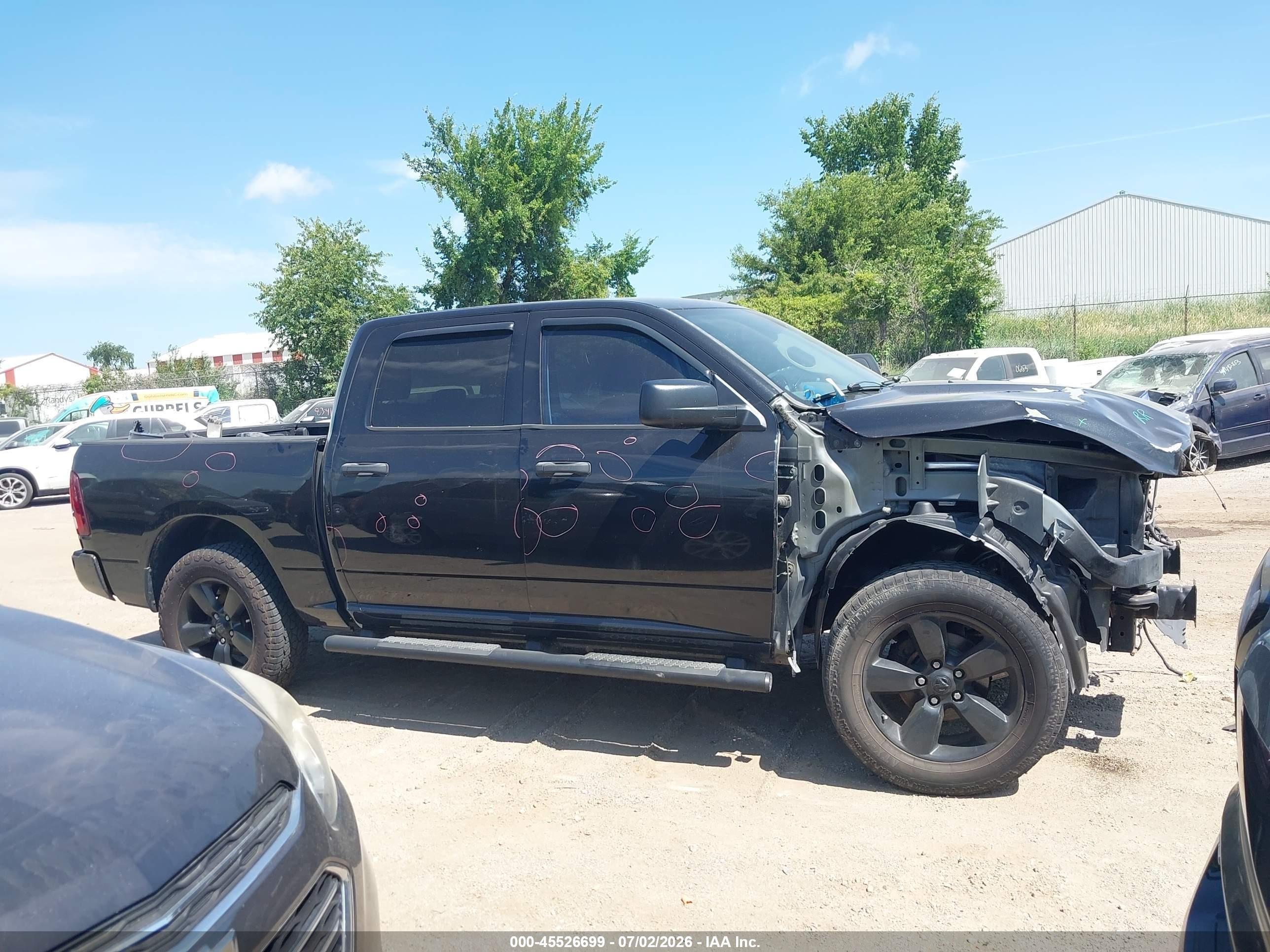 2015 Ram 1500 Express Black vin: 3C6RR6KT2FG637734