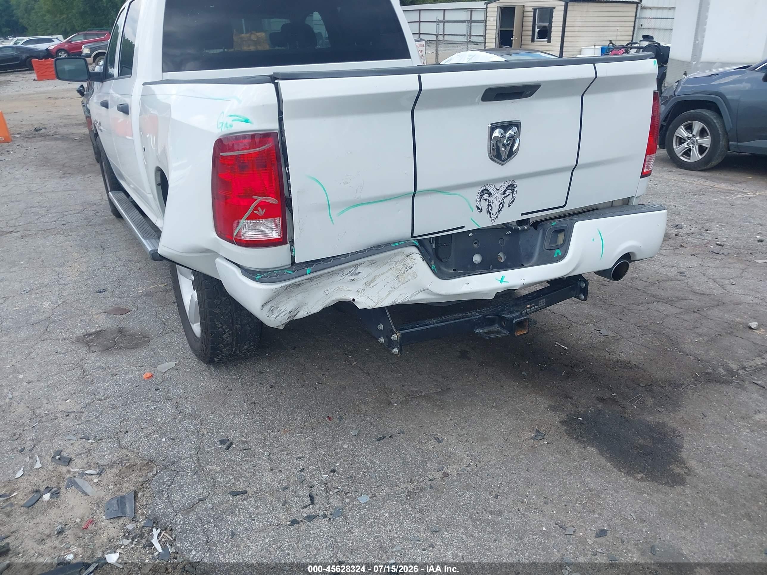 2014 Ram 1500 Express White vin: 3C6RR6KT7EG307134