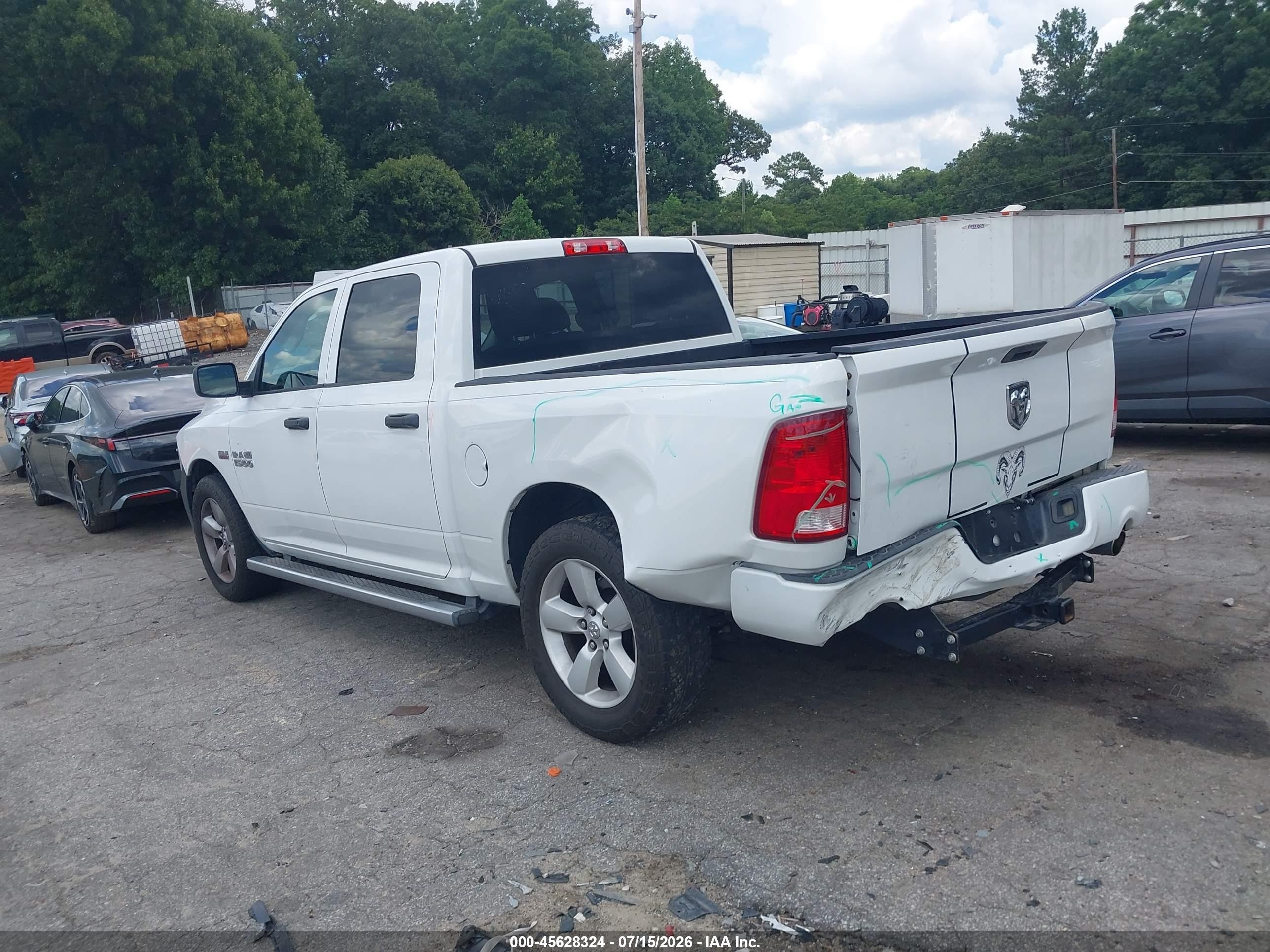 2014 Ram 1500 Express White vin: 3C6RR6KT7EG307134