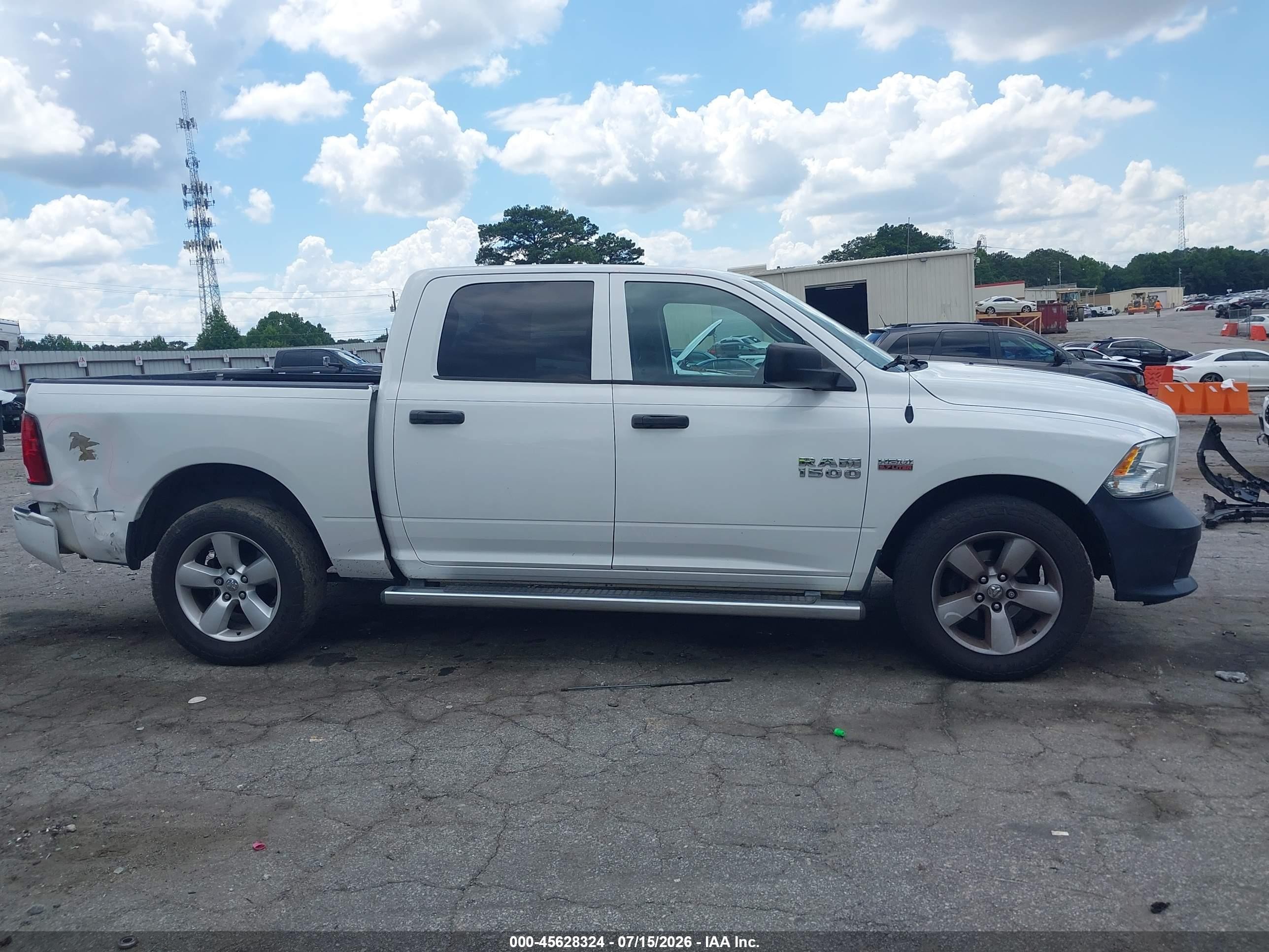 2014 Ram 1500 Express White vin: 3C6RR6KT7EG307134