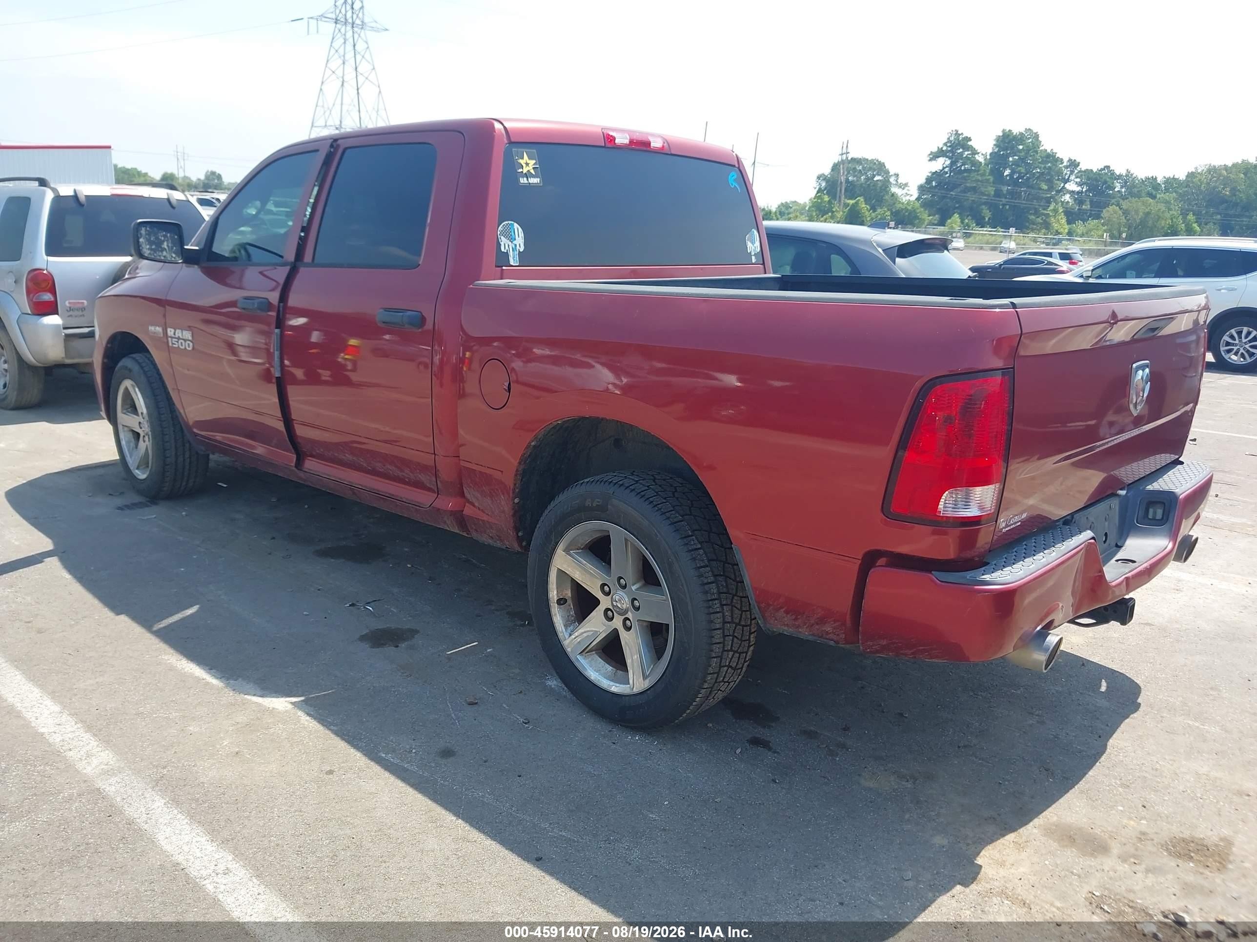 2014 Ram 1500 Express Burgundy vin: 3C6RR6KT9EG219718