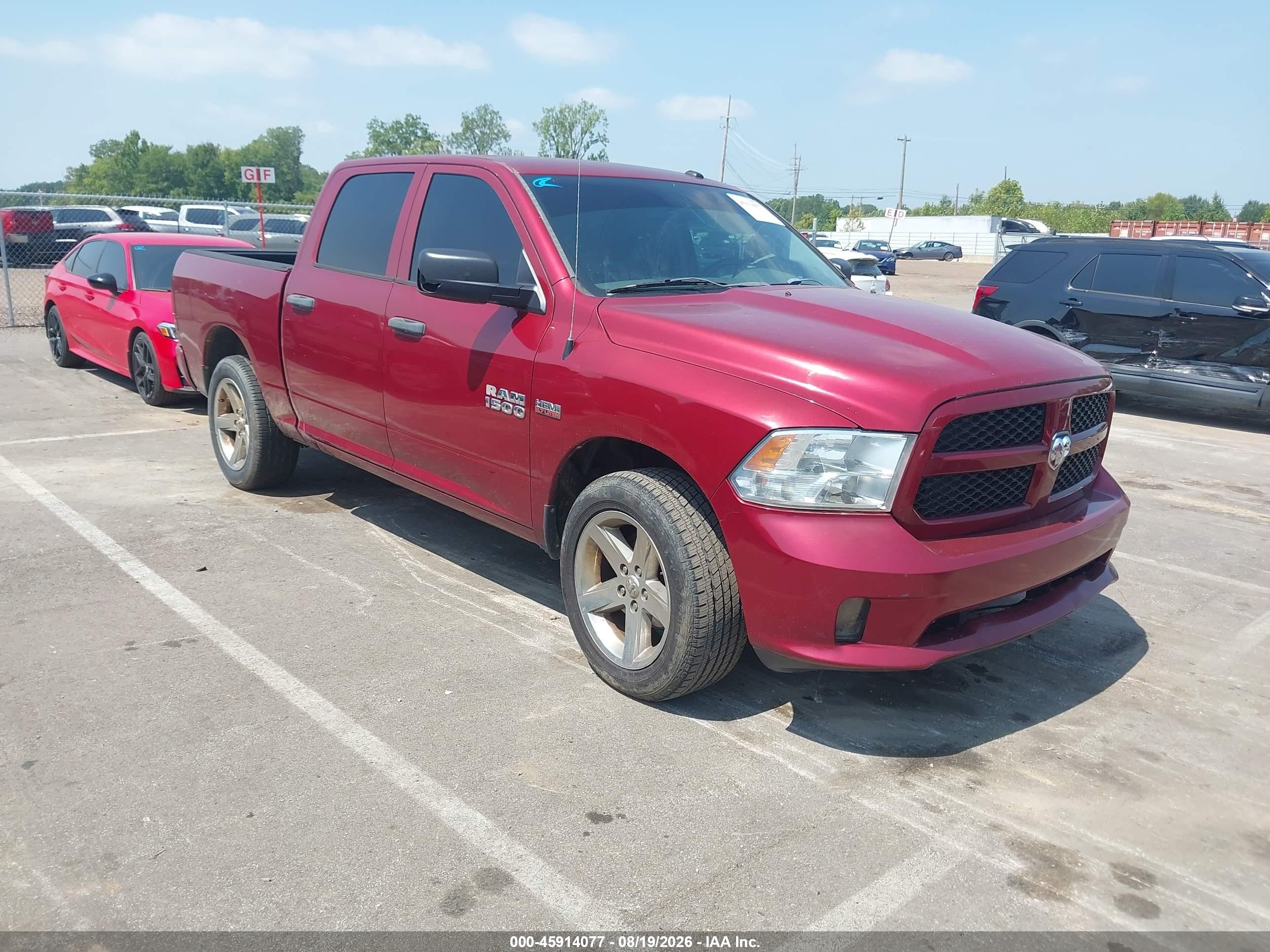 2014 Ram 1500 Express Burgundy vin: 3C6RR6KT9EG219718