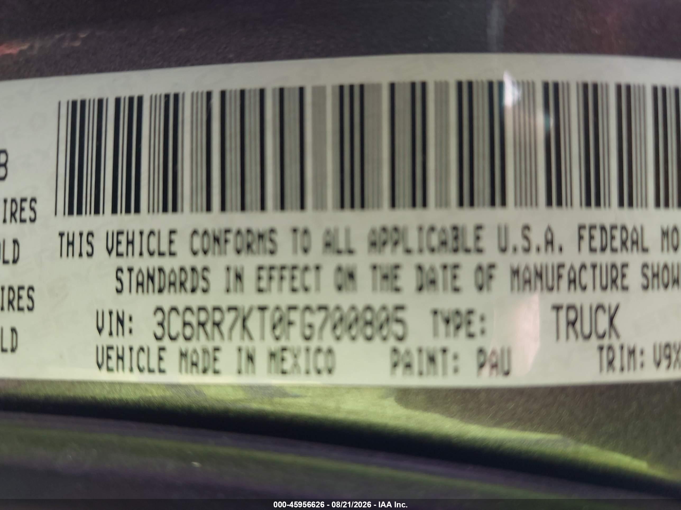 2015 Ram 1500 Express Silver vin: 3C6RR7KT0FG700805