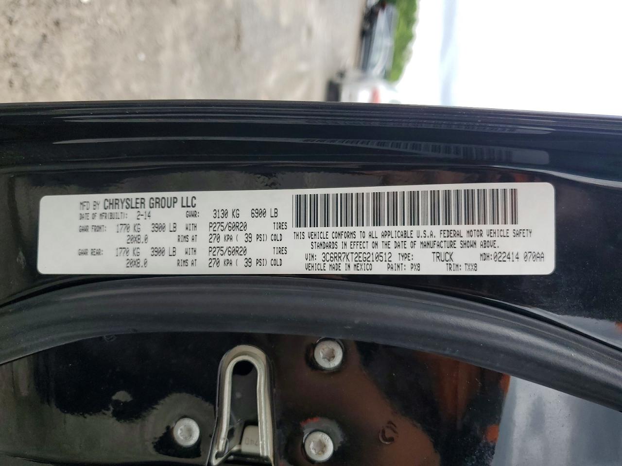2014 Ram 1500 St Black vin: 3C6RR7KT2EG210512