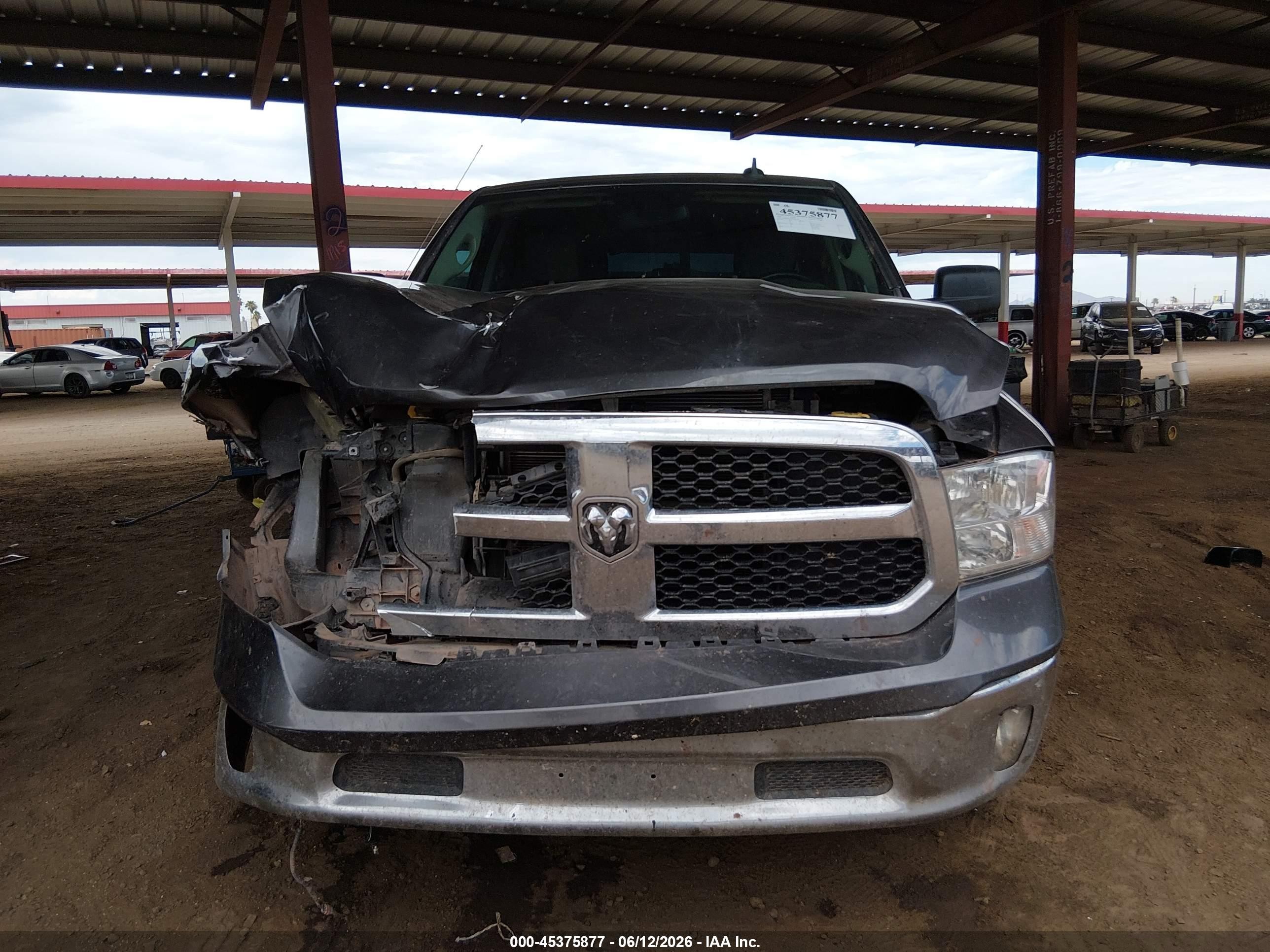 2021 Ram 1500 Classic Tradesman  4x4 5'7 Box Gray vin: 3C6RR7KT5MG665319
