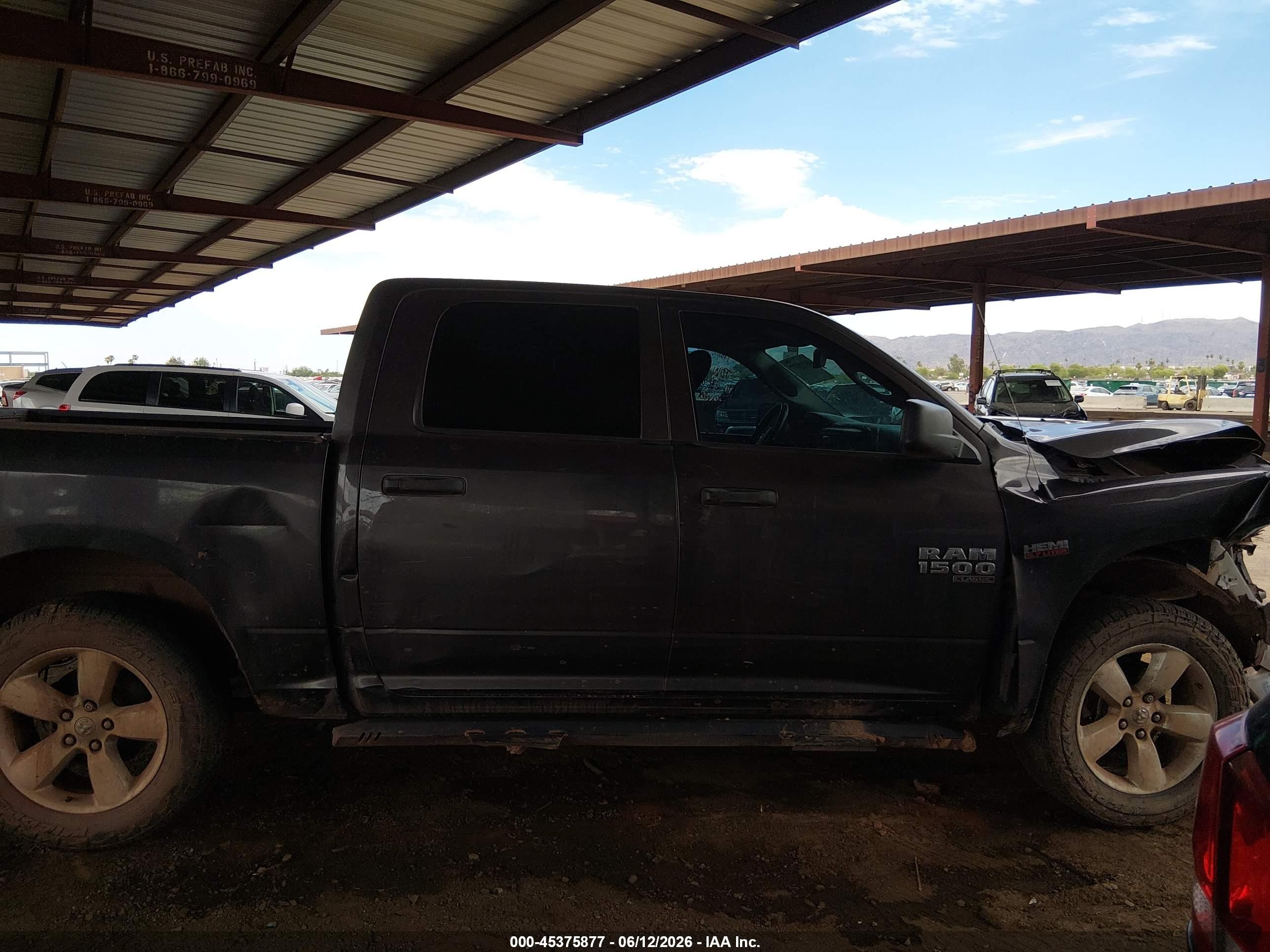 2021 Ram 1500 Classic Tradesman  4x4 5'7 Box Gray vin: 3C6RR7KT5MG665319
