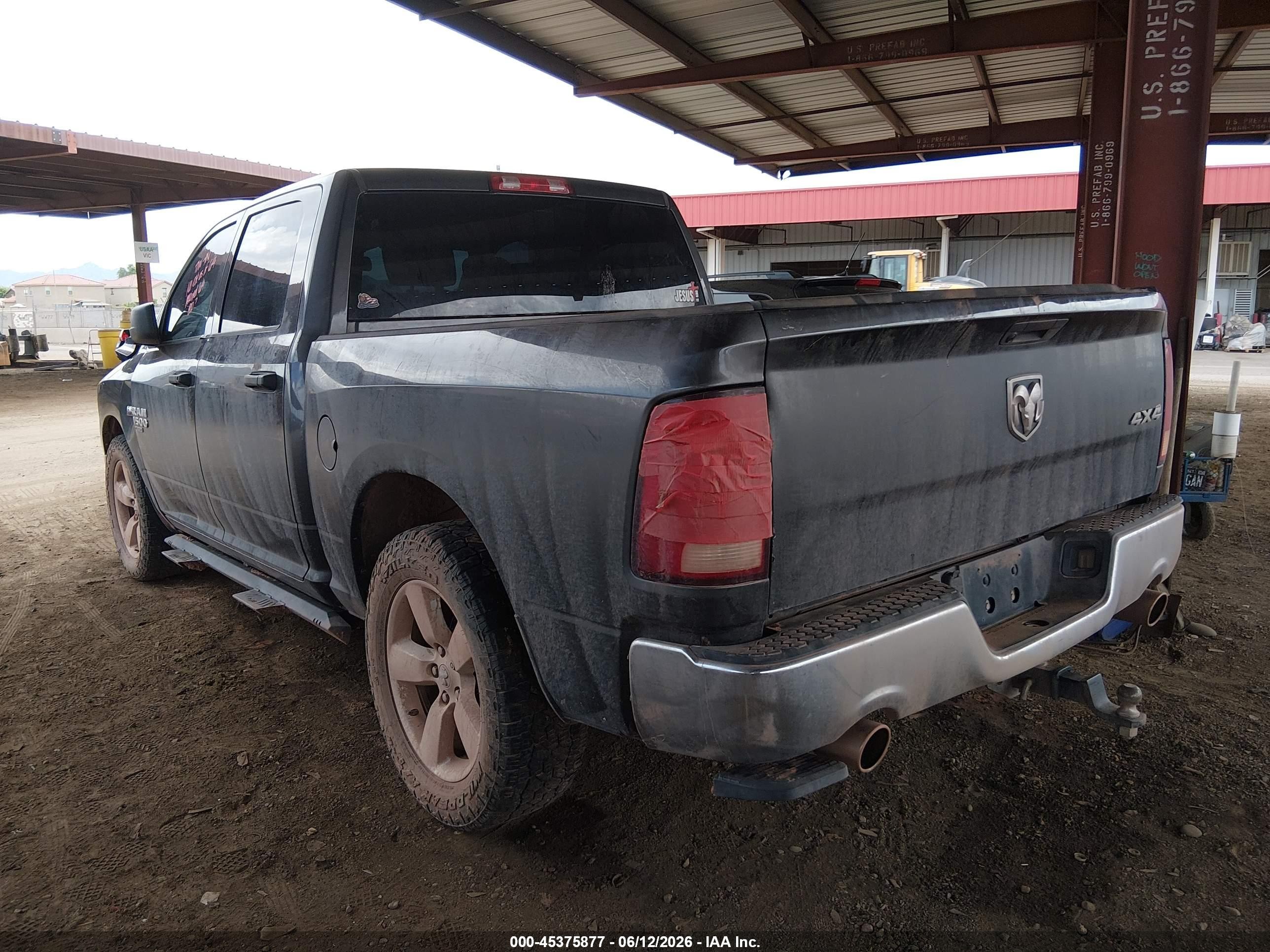 2021 Ram 1500 Classic Tradesman  4x4 5'7 Box Gray vin: 3C6RR7KT5MG665319