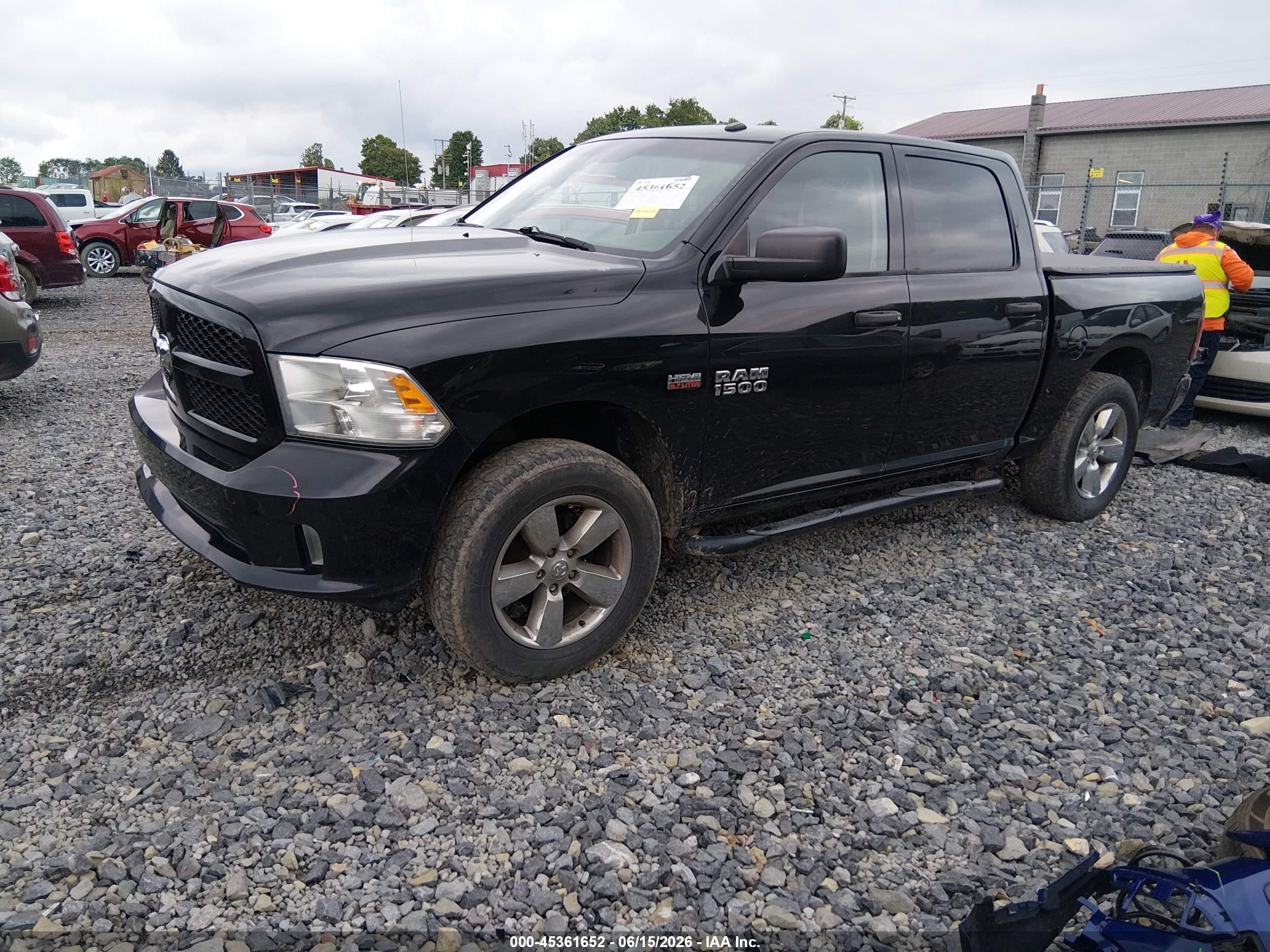 2014 Ram 1500 Express Black vin: 3C6RR7KT6EG254982